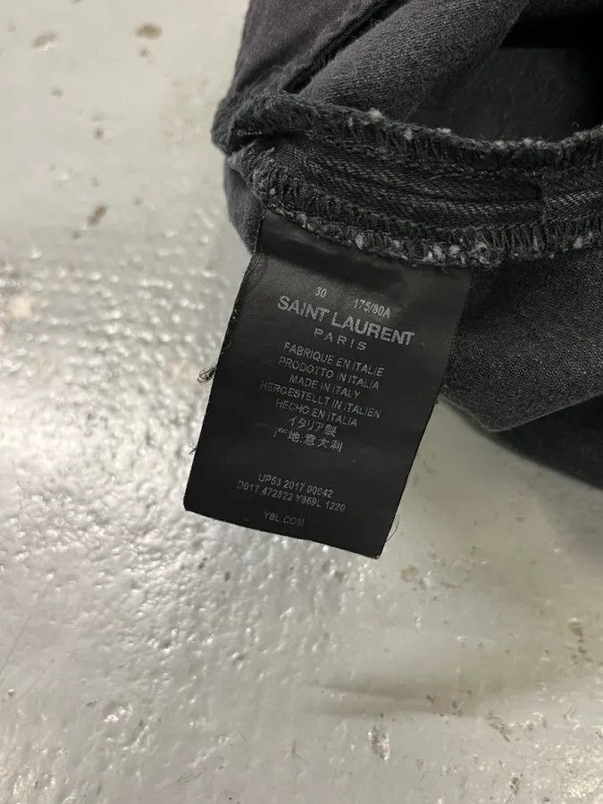 Saint Laurent Paris SS2018 Saint Laurent Slim Grey Denim Jeans Size 26" / US 2 / IT 38 - 13 Thumbnail