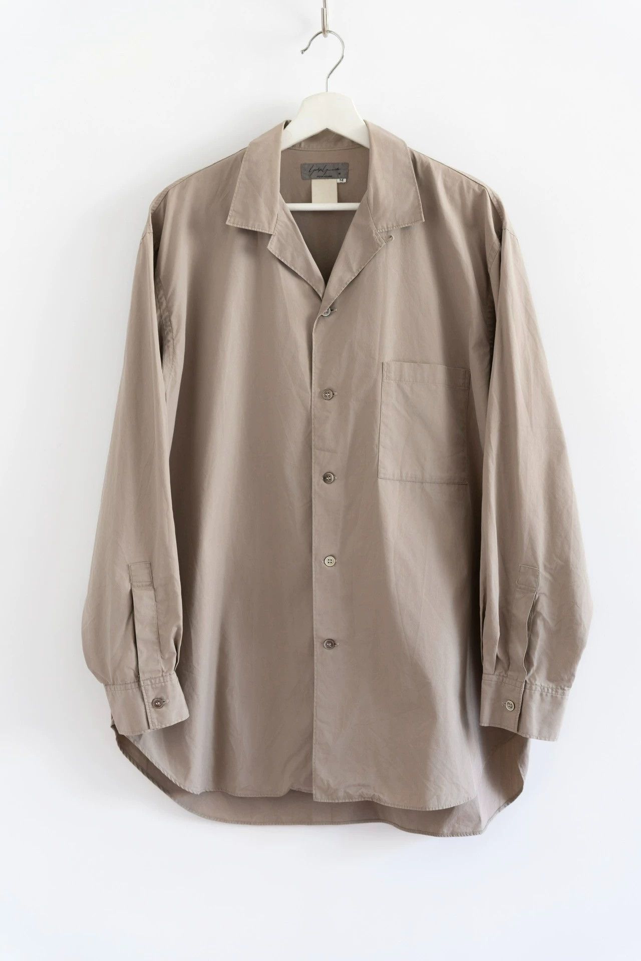 Yohji Yamamoto Yohji Yamamoto 80s Beige Cotton Cuban Collar Shirt Size US M / EU 48-50 / 2 - 1 Thumbnail