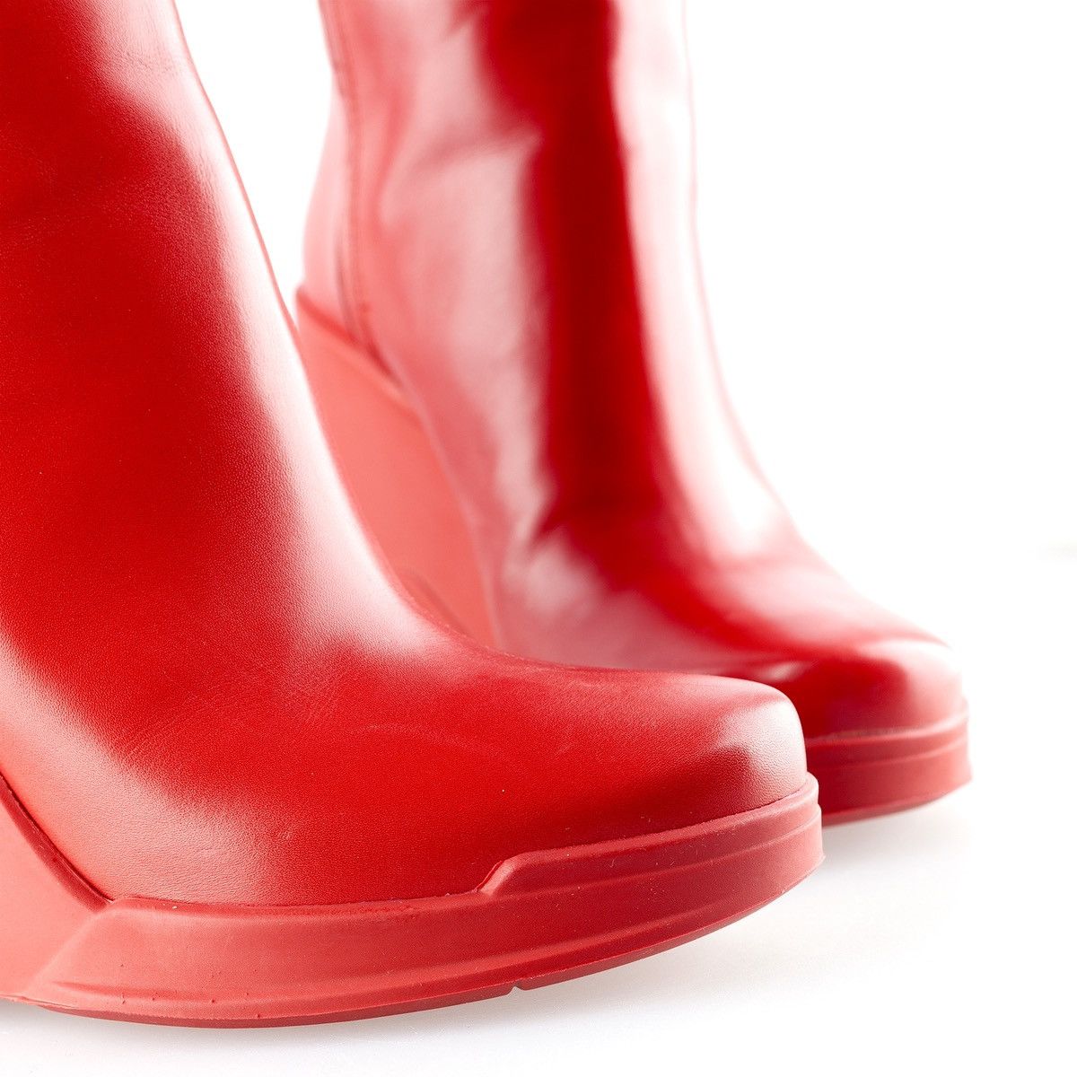Prada PRADA Red Wedge Boots - Fall/Winter 2014 (EU 36) Size US 5 / IT 35 - 5 Thumbnail