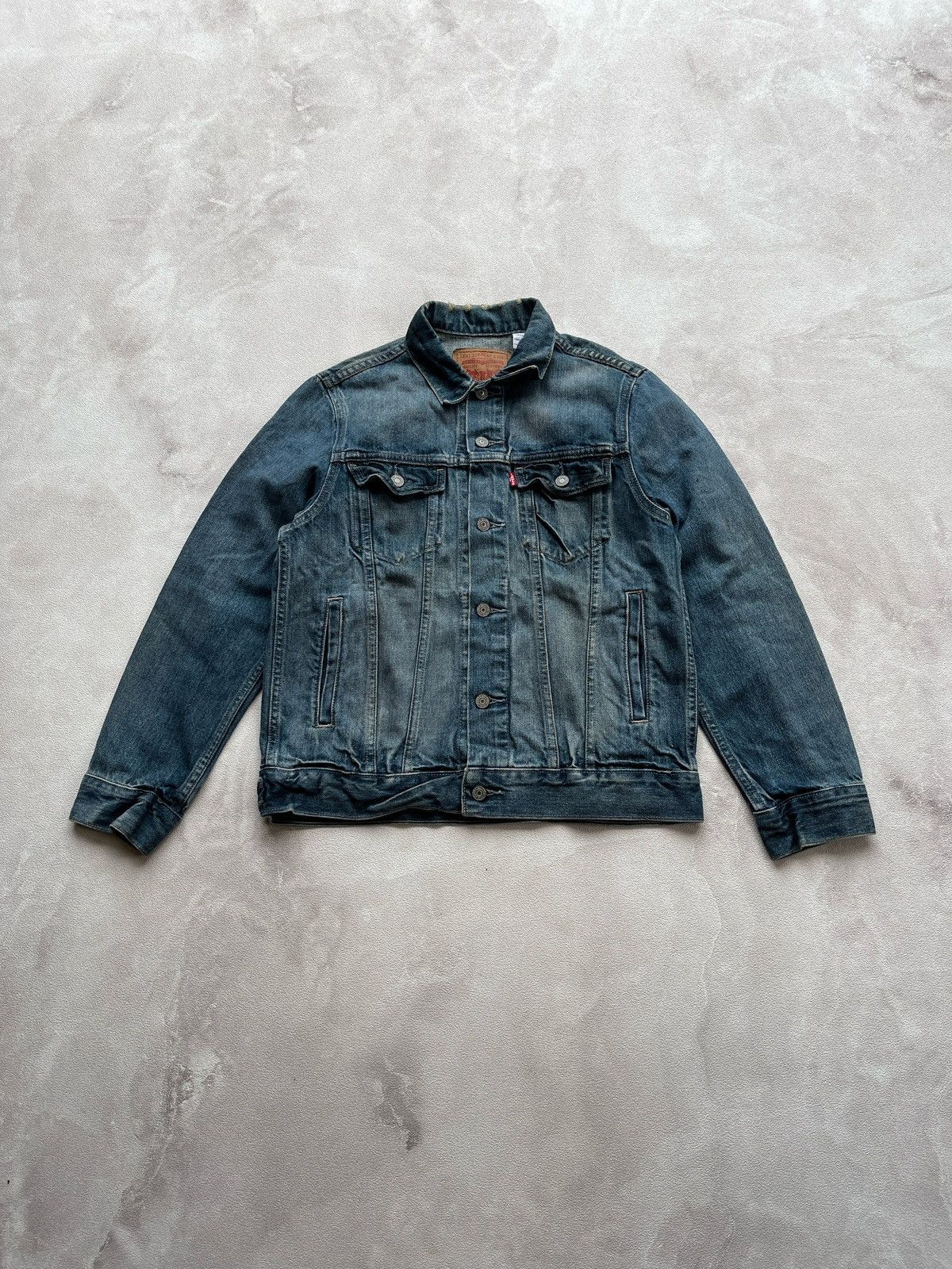 Levi's 00's Levis Trucker Blue Wash Size US L / EU 52-54 / 3 - 1 Thumbnail