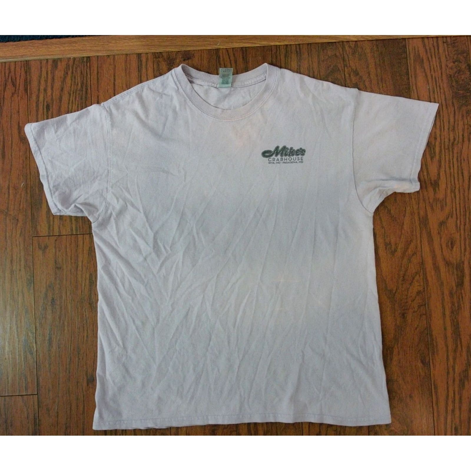 Gildan MIKE'S CRAB HOUSE Shirt Mens Large Seafood Glen Burnie Riva PASADENA MARYLAND - Vintage Size US L / EU 52-54 / 3 - 3 Thumbnail
