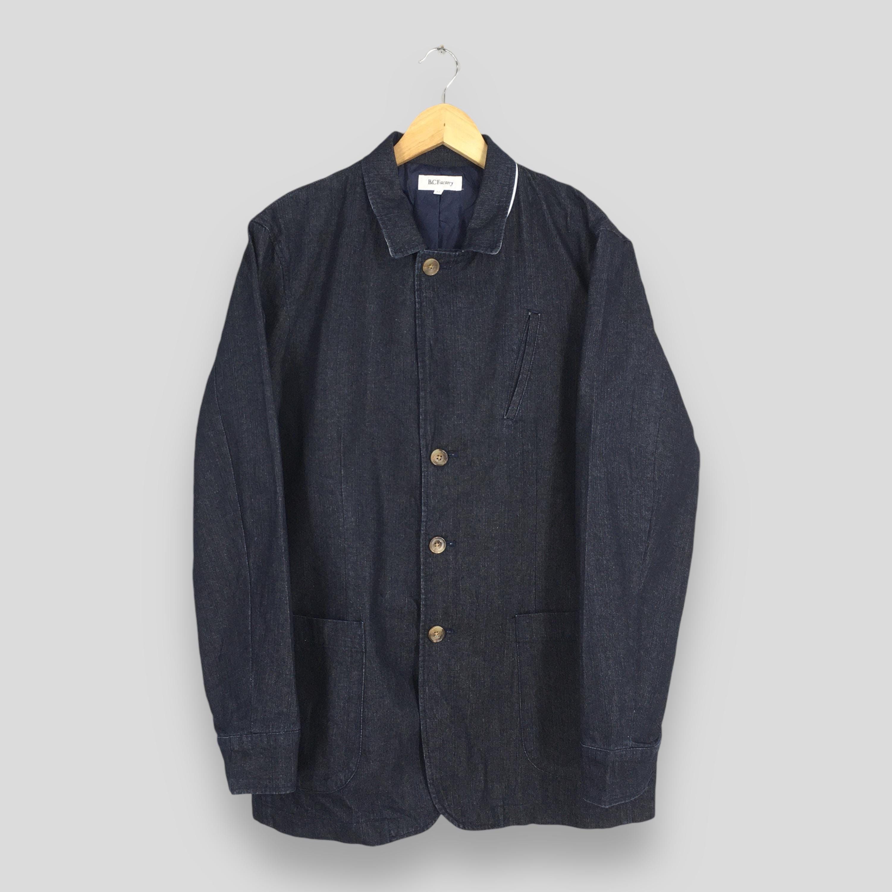 45rpm Vintage 90s Indigo Blue Denim Workers Jeans Jacket Large Size US L / EU 52-54 / 3 - 1 Thumbnail