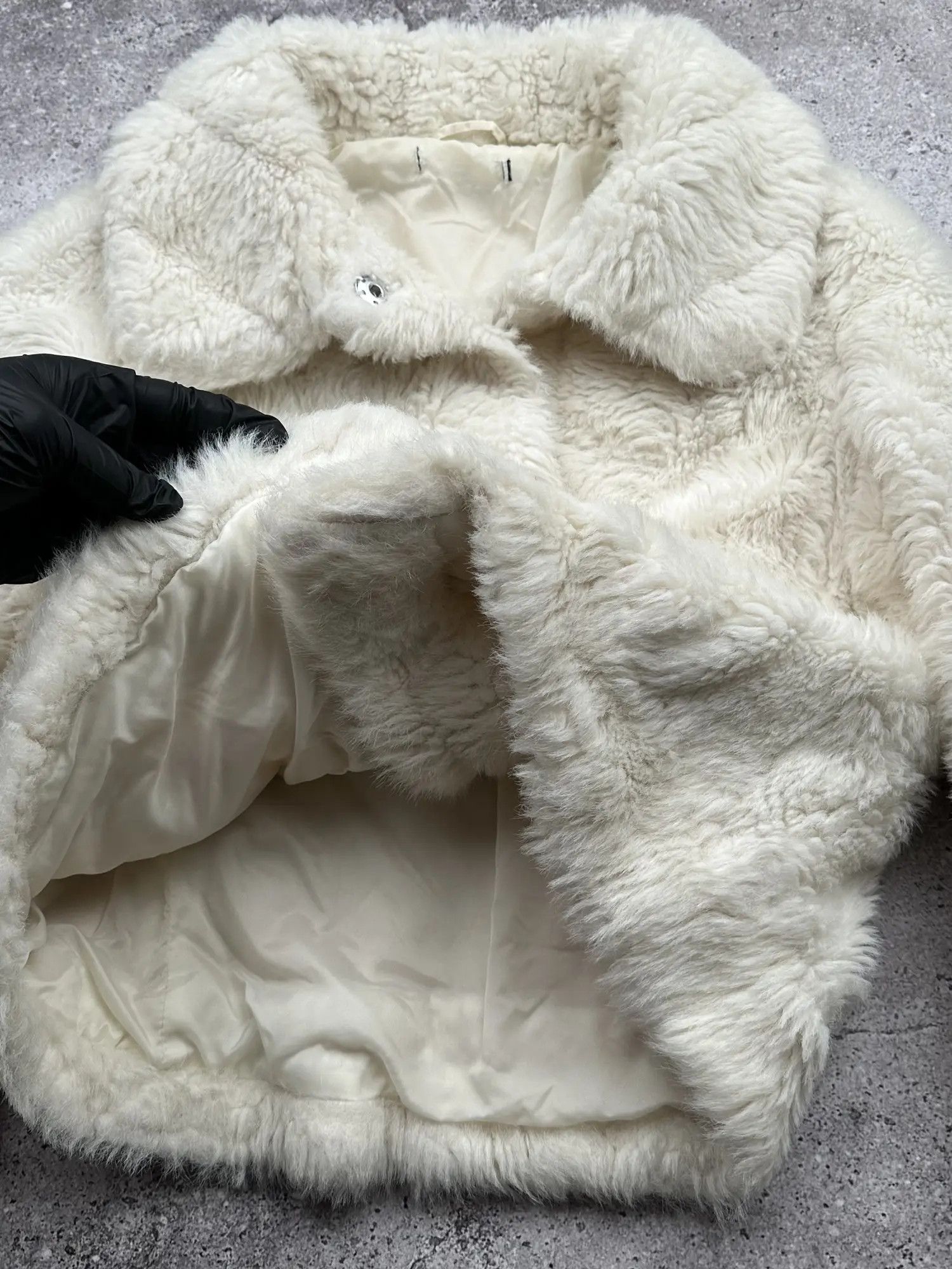 Japanese Brand Vintage Cropped Faux Fur Coat C143(V78)(E8) Size M / US 6-8 / IT 42-44 - 4 Thumbnail