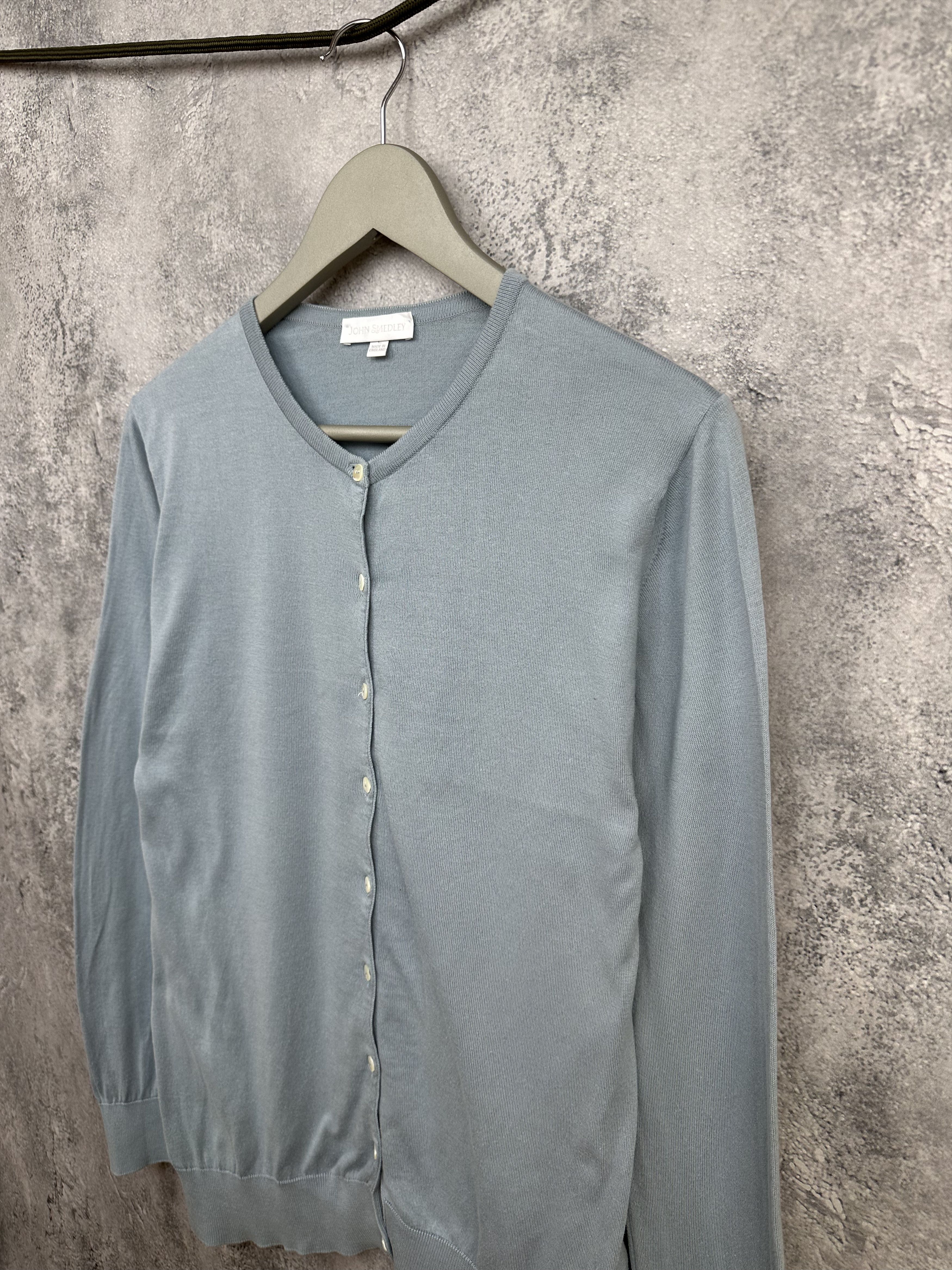 John Smedley John Smedley Sea Island Cotton Cardigan Crew Lightweight Size L / US 10 / IT 46 - 5 Thumbnail
