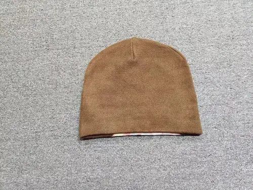 Other Throwed Emoji Smiley Graphic No Cuff Beanie Hat Brown Size ONE SIZE - 2 Thumbnail