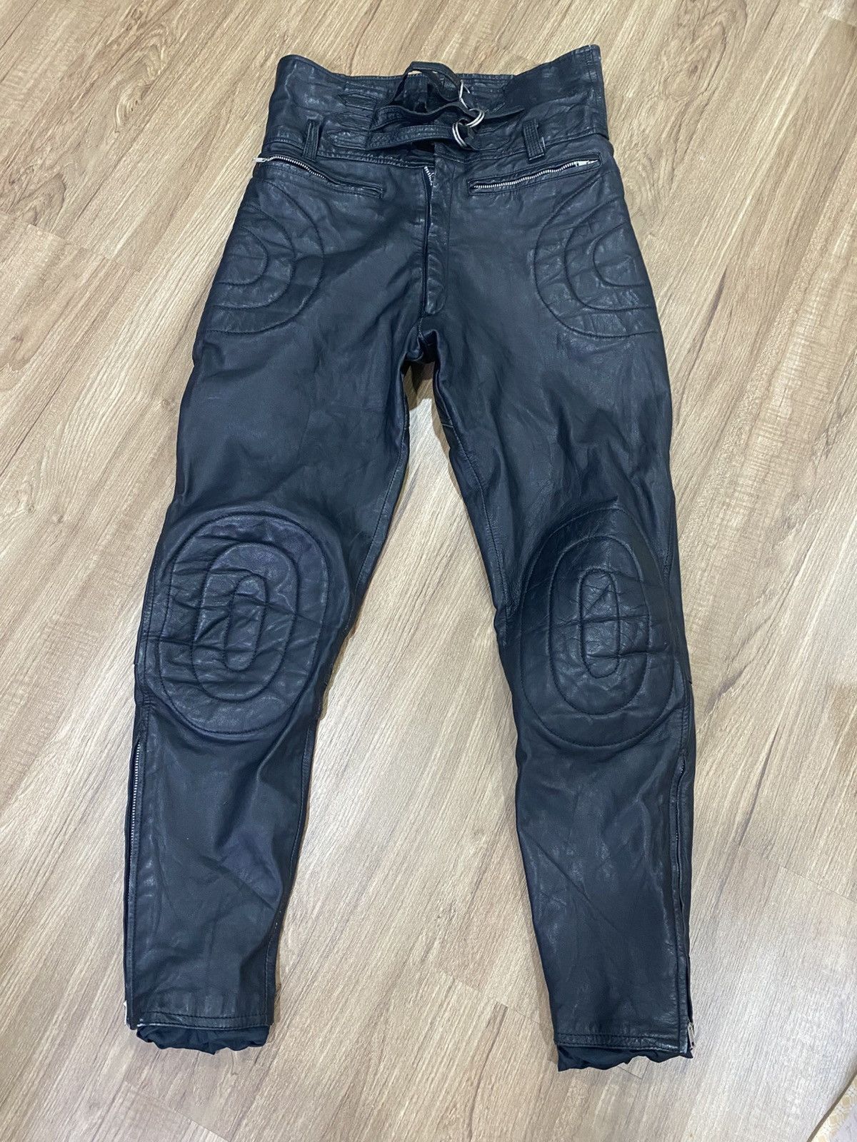Vintage Vintage bikers leather pants Size US 30 / EU 46 - 1 Thumbnail