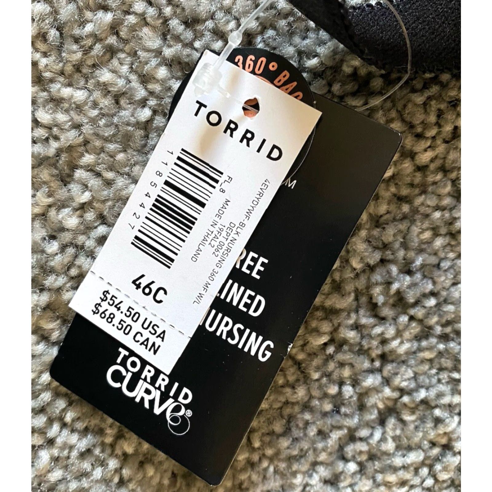 Torrid Torrid Curve Women’s Bra 46C Black Wire Free NWT MSRP New Size ONE SIZE - 6 Thumbnail