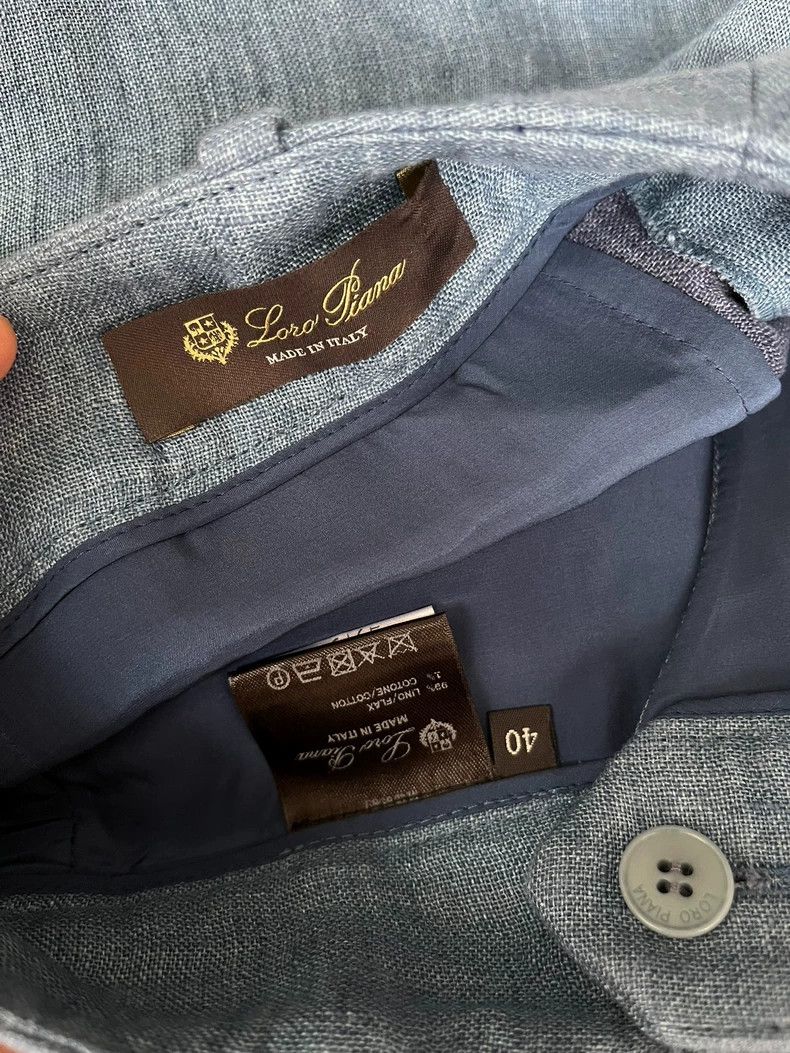 Loro Piana LORO PIANA Blue linen shorts Size 26" / US 2 / IT 38 - 6 Thumbnail