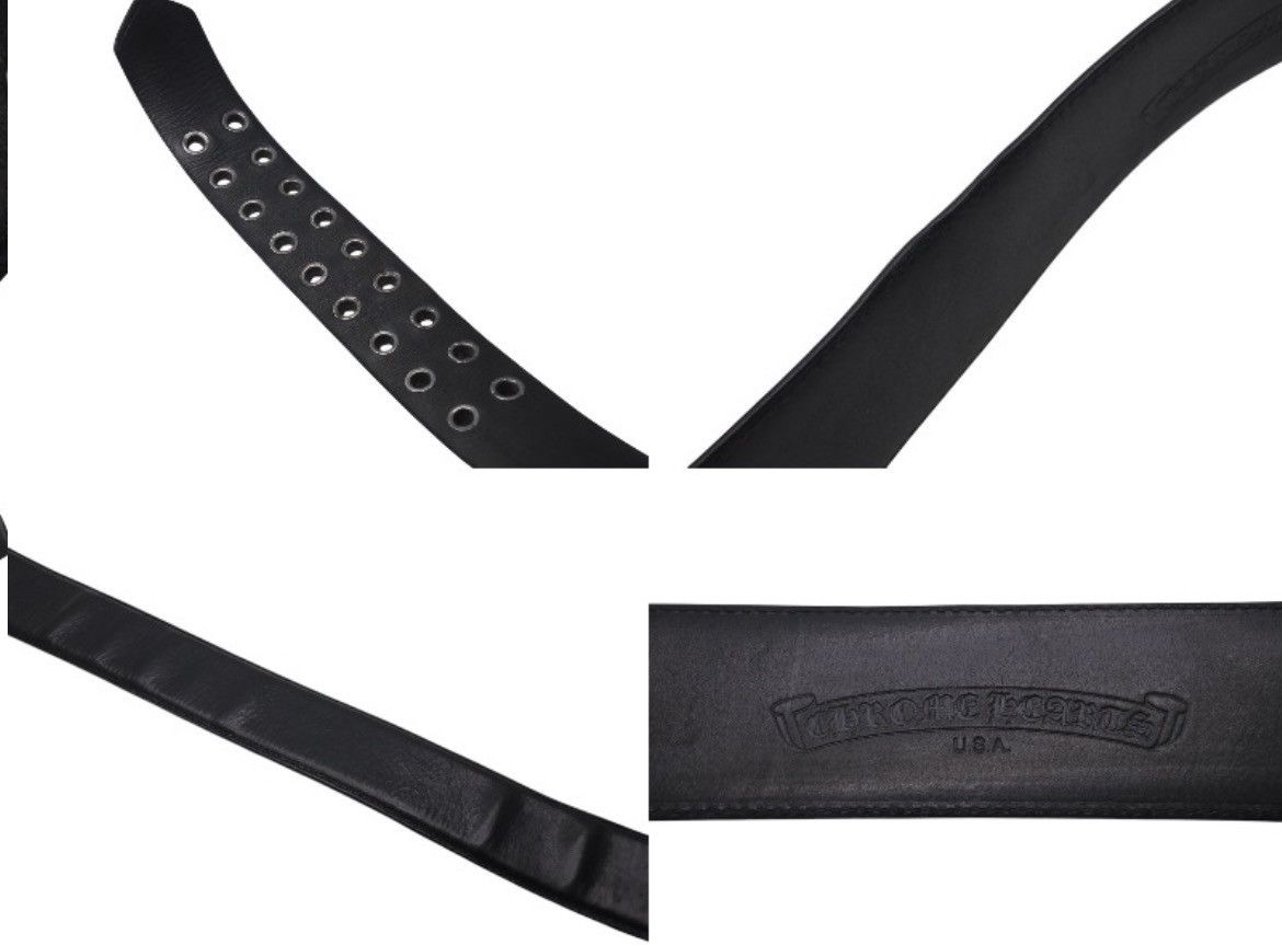 Chrome Hearts Chrome Hearts Double pin roller belt Leather Belt Silver Size ONE SIZE - 8 Thumbnail