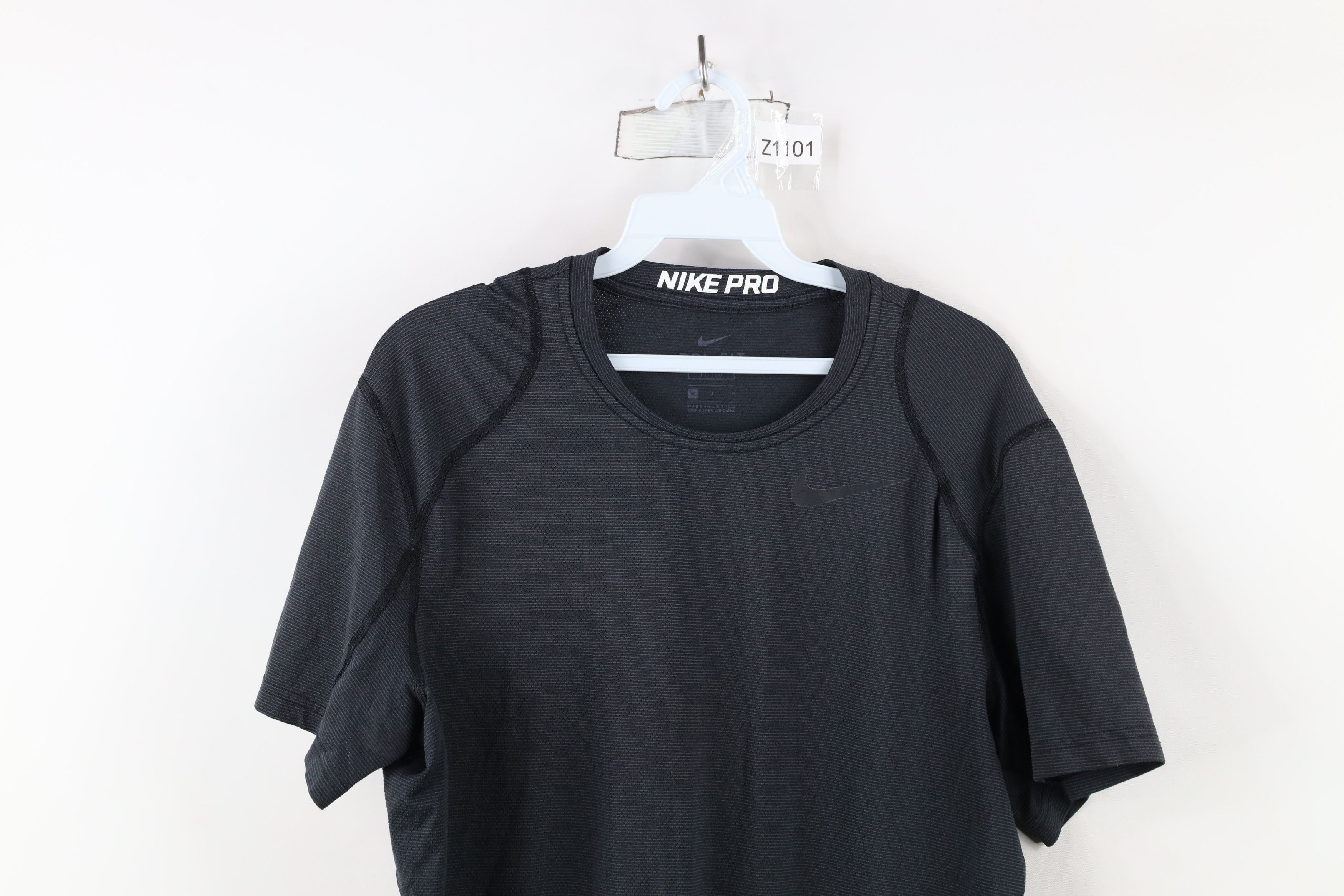 Nike Nike Pro Striped Knit Running Jogging Gym Training T-Shirt Size US M / EU 48-50 / 2 - 2 Thumbnail