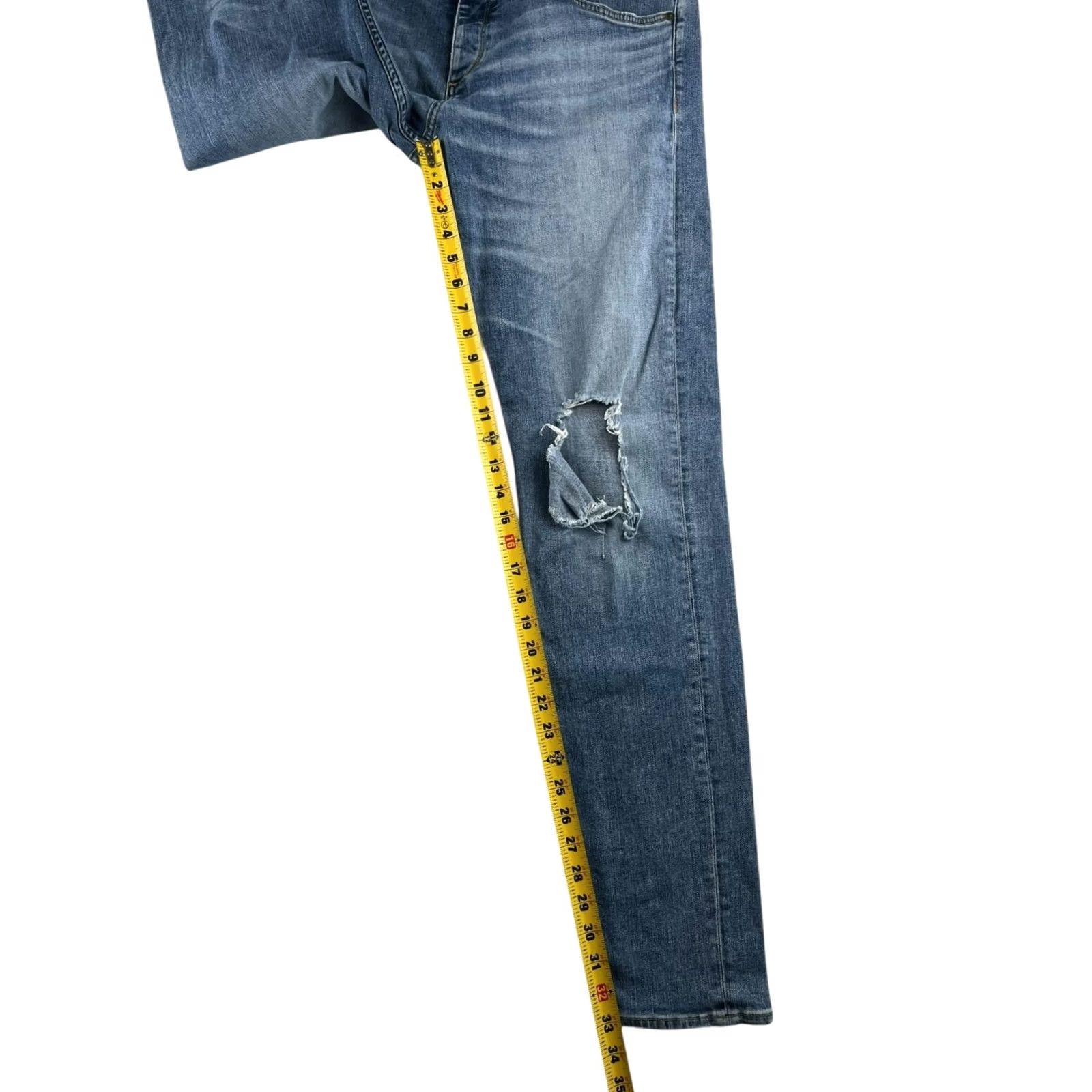 Rag & Bone rag & bone Men’s Fit 1 Denim Jeans Skinny Distressed 38x33 Blue Regular Pants Size US 38 / EU 54 - 7 Thumbnail