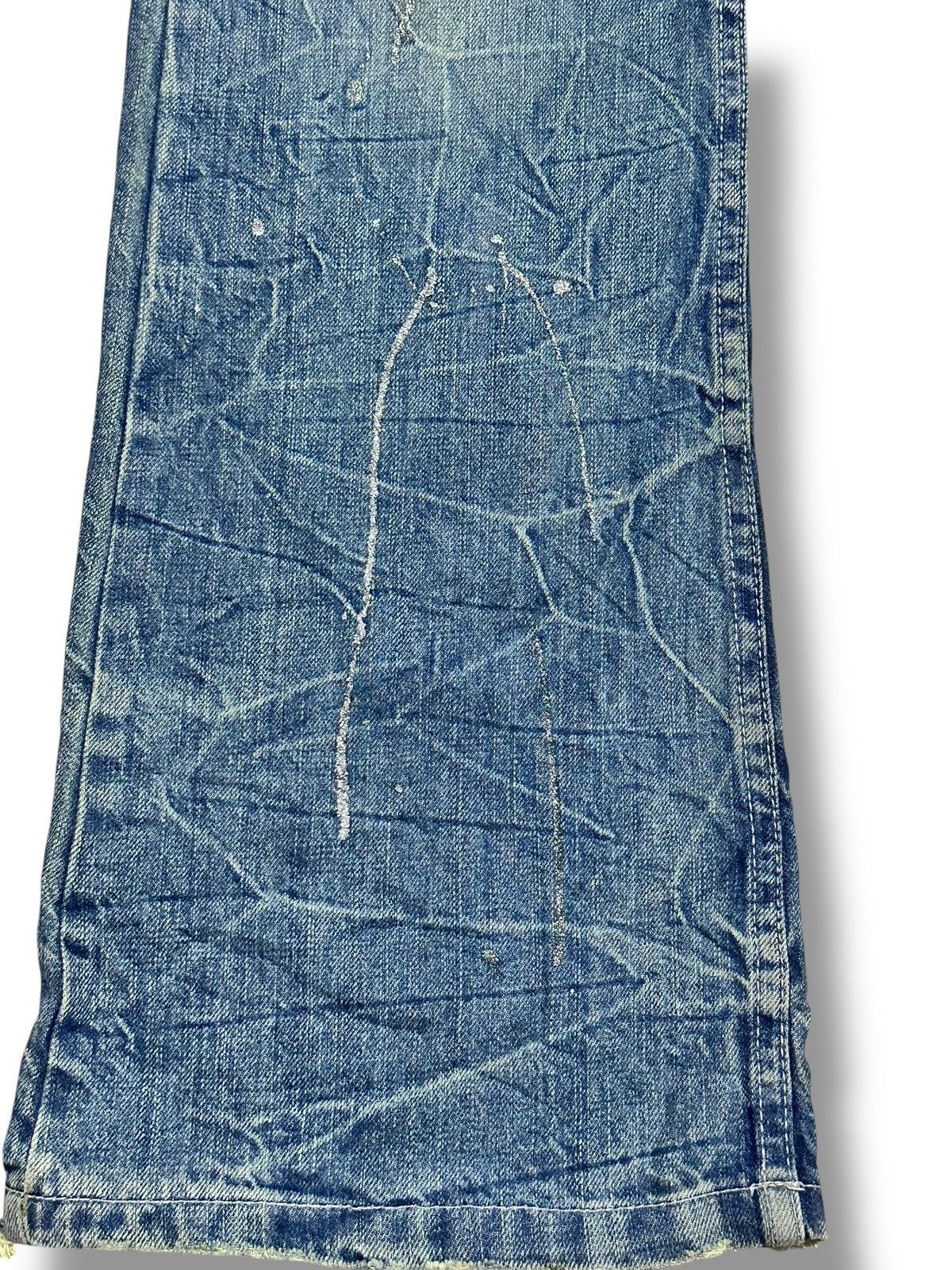 Japanese Brand Nylaus Vintage Distressed With Baggy Wideleg & Thunder Wash Size US 33 - 10 Thumbnail