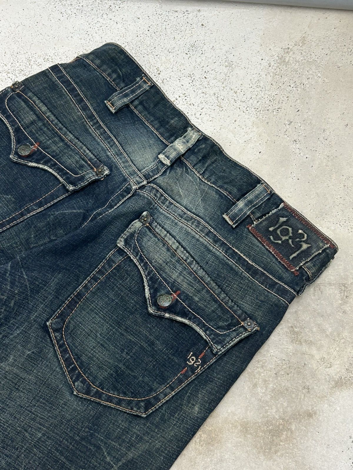 Hysteric Glamour Vintage Extreme Flared Jeans 1927 Brand Distressed Denim Size US 34 / EU 50 - 15 Thumbnail