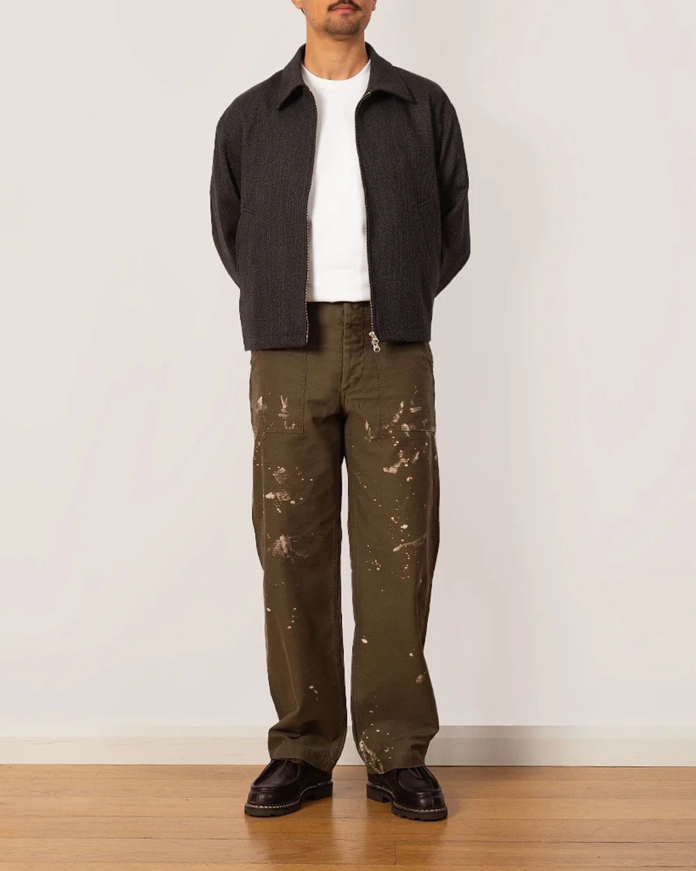 Auralee Washed Green ‘Bleached Baker Pants’ Size US 32 / EU 48 - 18 Thumbnail