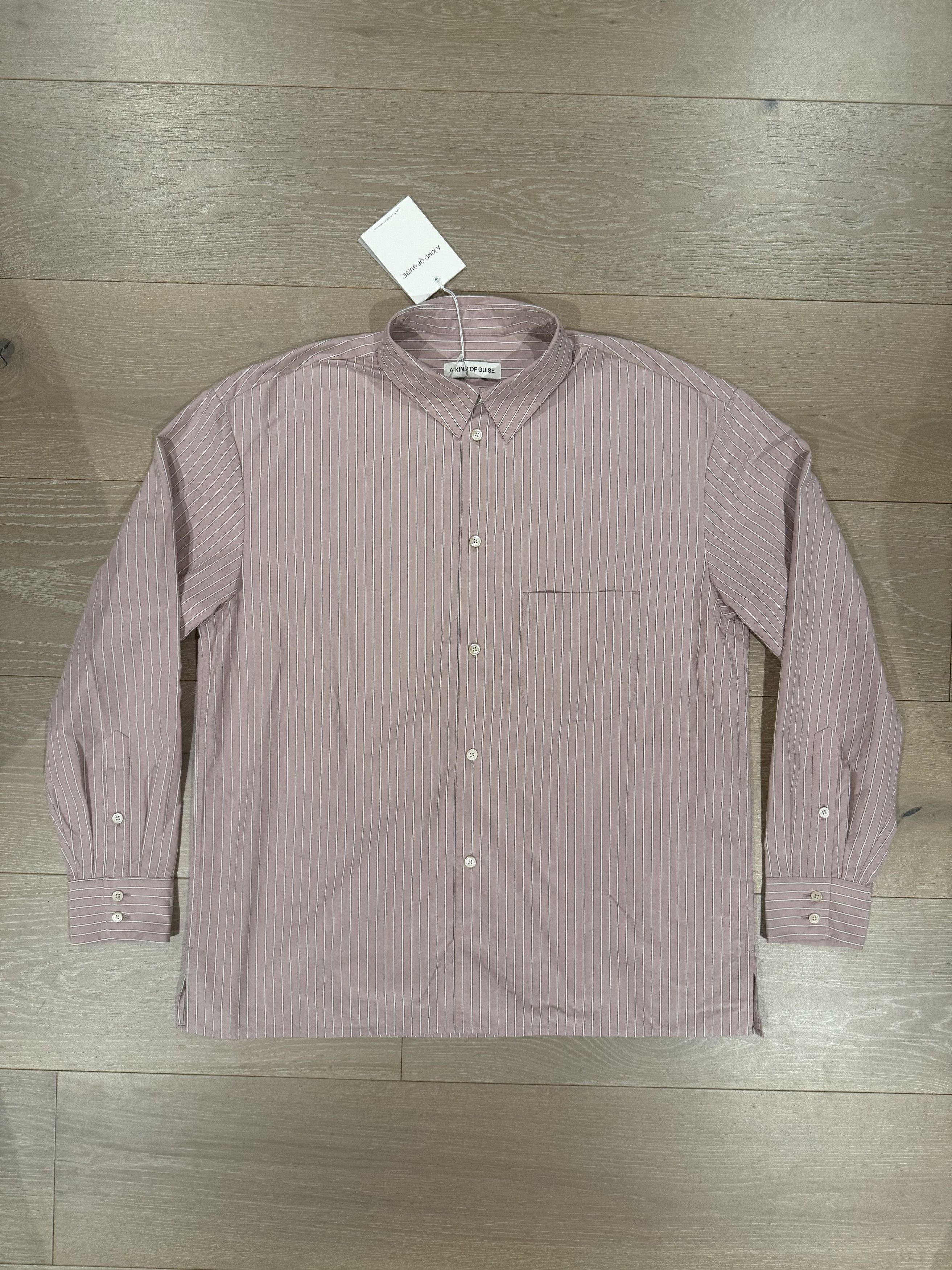 A Kind Of Guise 💚 AW25 A Kind Of Guise Gusto Shirt Wild Rose Stripe NEW Size US L / EU 52-54 / 3 - 7 Thumbnail