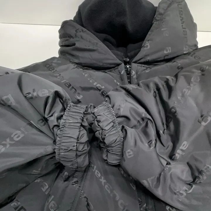 Alexander Wang Alexander Wang Black Logo Puffed Jacket for Women - Size L / US 10 / IT 46 - 8 Thumbnail