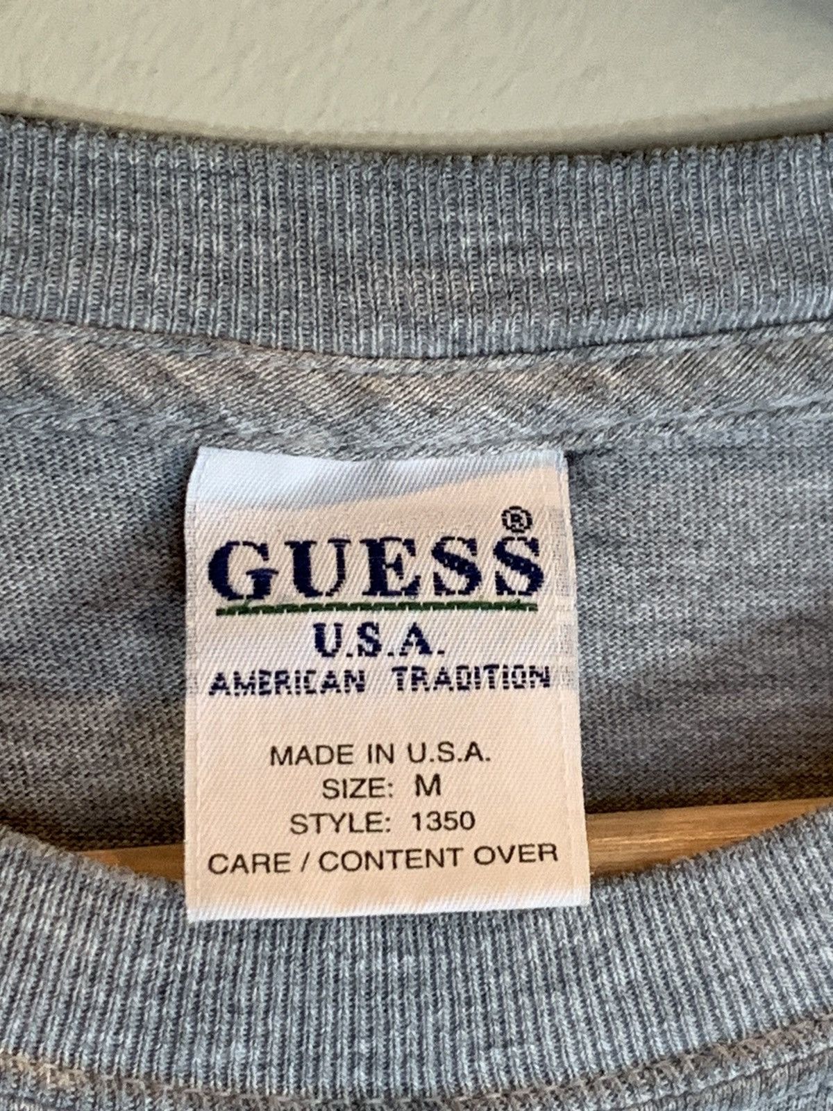 Guess *RARE* Vintage 80’s GUESS Faded Spellout Art USA-Made Shirt Size US M / EU 48-50 / 2 - 8 Thumbnail