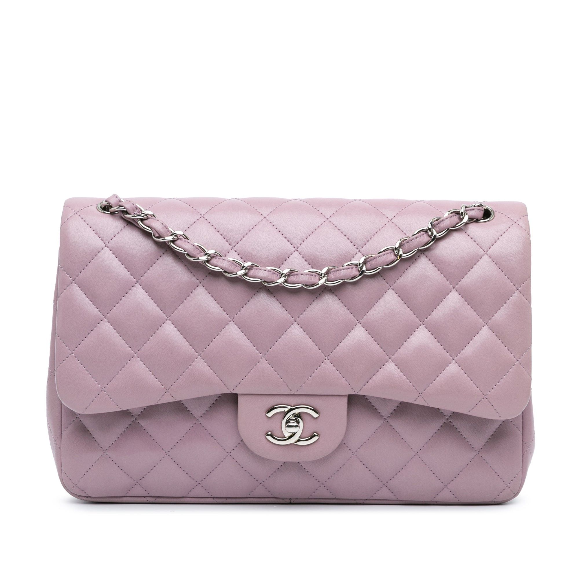 Chanel Chanel Jumbo Classic Lambskin Double Flap Purple Size ONE SIZE - 1 Thumbnail
