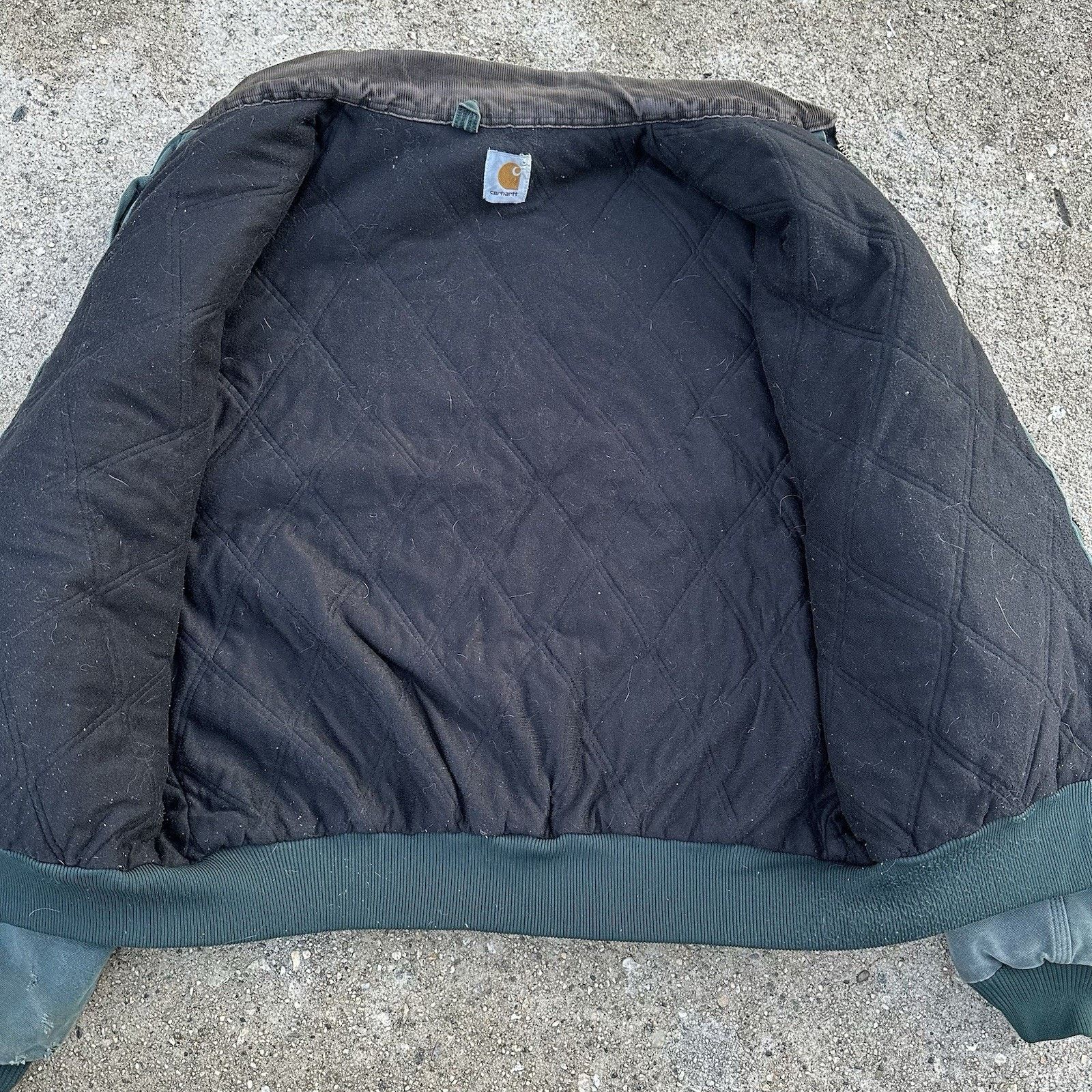 Carhartt × Vintage Vintage Carhartt Faded Hunter Green Santa Fe Jacket Workwear Size US XL / EU 56 / 4 - 4 Thumbnail