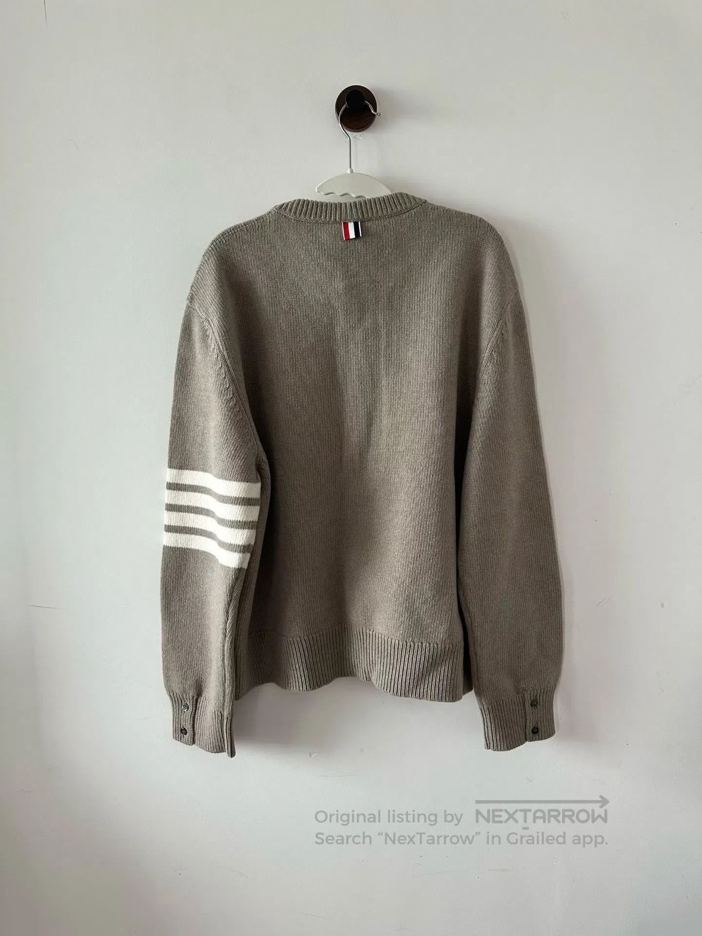 Thom Browne Thom Browne Beige wool sweater| Size US XXL / EU 58 / 5 - 2 Thumbnail