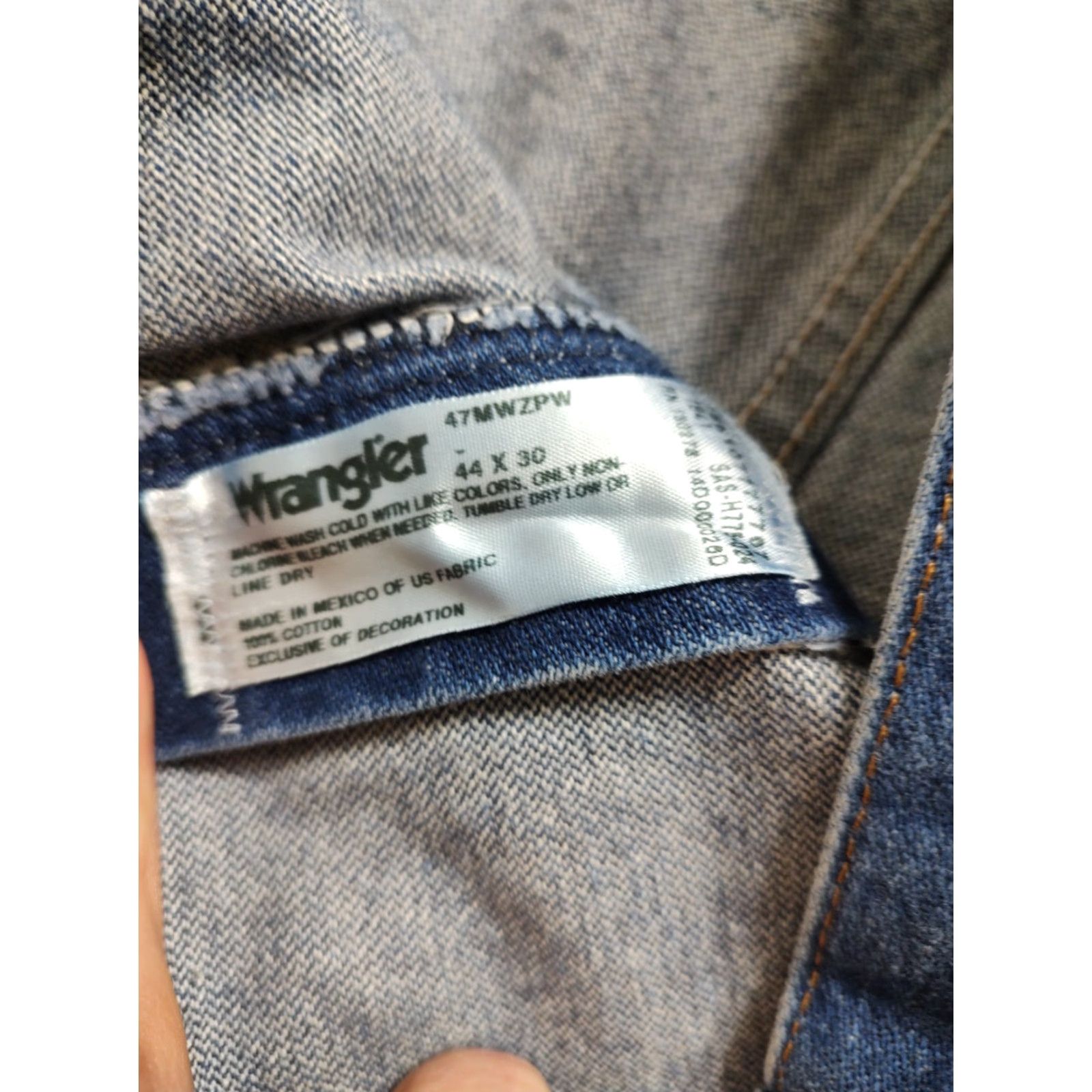 Wrangler VINTAGE Wrangler 47MWZ Cowboy Cut Jeans Mens 44x30 Denim Blue 5-Pocket Regular Straight Western Cowboy N/A Size US 44 / EU 60 - 7 Thumbnail