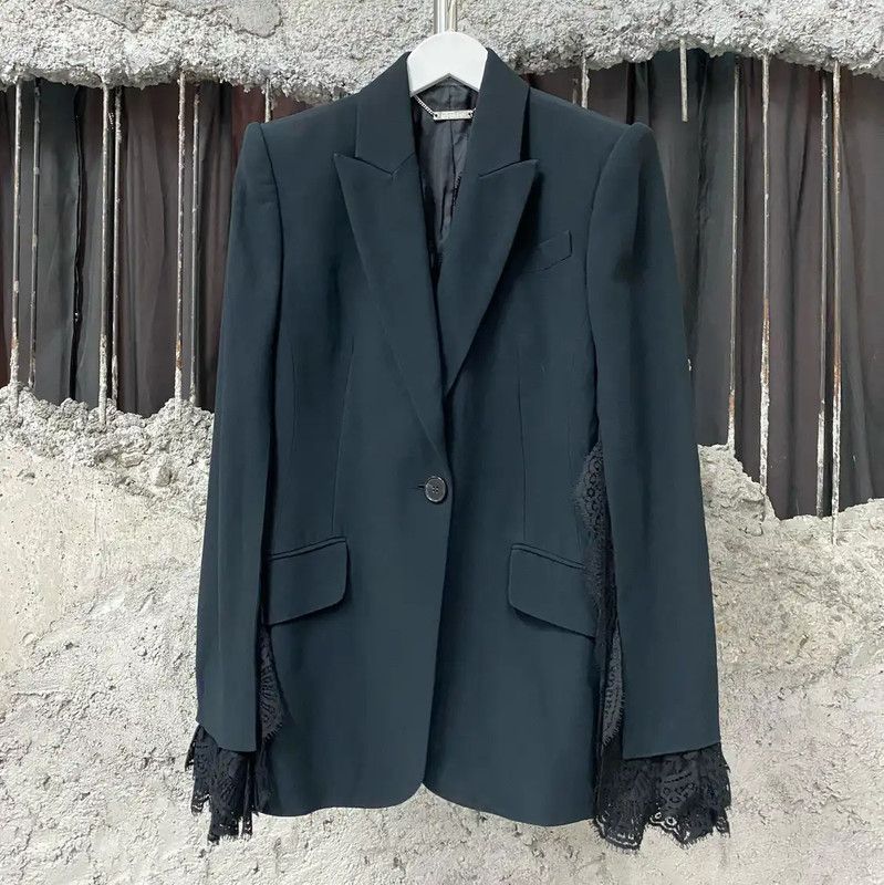 Alexander McQueen Alexander McQueen Women's Black Jacket for Spring Autumn 0089 Size ONE SIZE - 1 Thumbnail