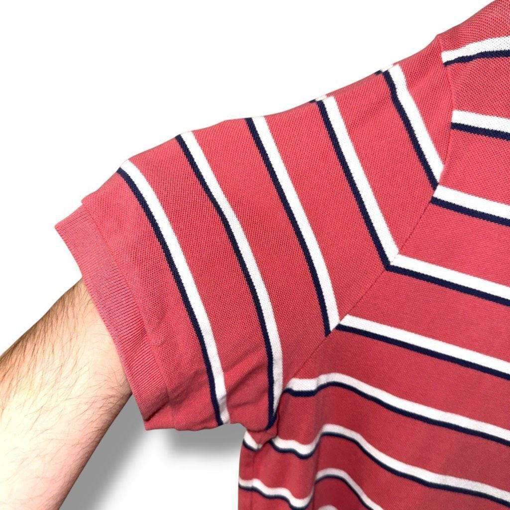 Polo Ralph Lauren Polo Ralph Lauren Salmon Red & White Pique Polo Shirt Size L Size US L / EU 52-54 / 3 - 5 Thumbnail