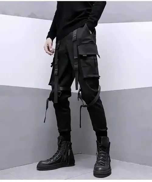 Japanese Brand Techwear Black Cargo Pants Size US 32 / EU 48 - 1 Thumbnail