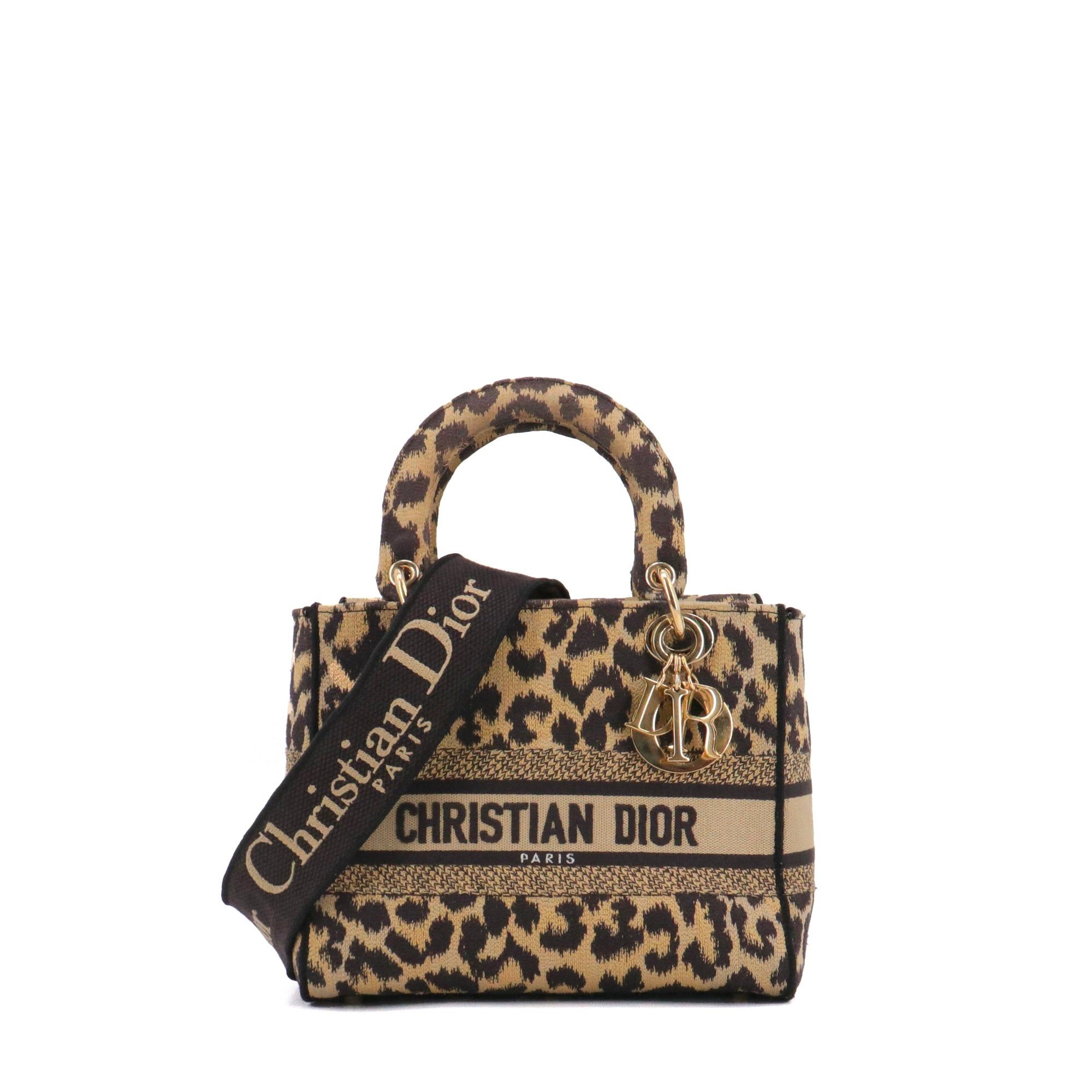 Dior DIOR - Lady D-Lite Dior shoulder bag in leopard canvas Size ONE SIZE - 1 Thumbnail