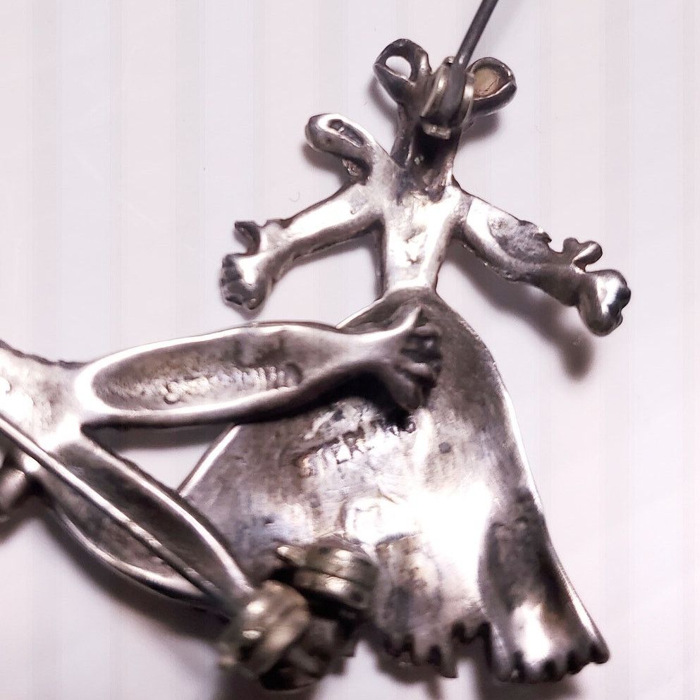 Vintage Vintage Nenette Rintintin Dancing Doll 925 Sterling Pin Set Size ONE SIZE - 5 Thumbnail