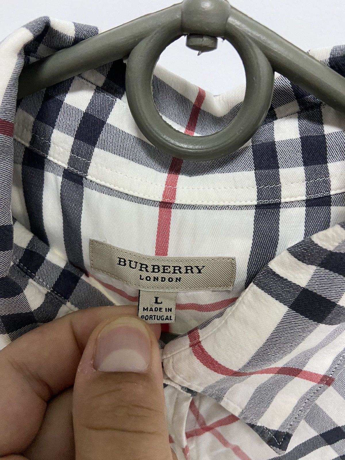 Burberry × Vintage Burberry Vintage Button Ups Classic Nova Check Womans Size L / US 10 / IT 46 - 5 Thumbnail