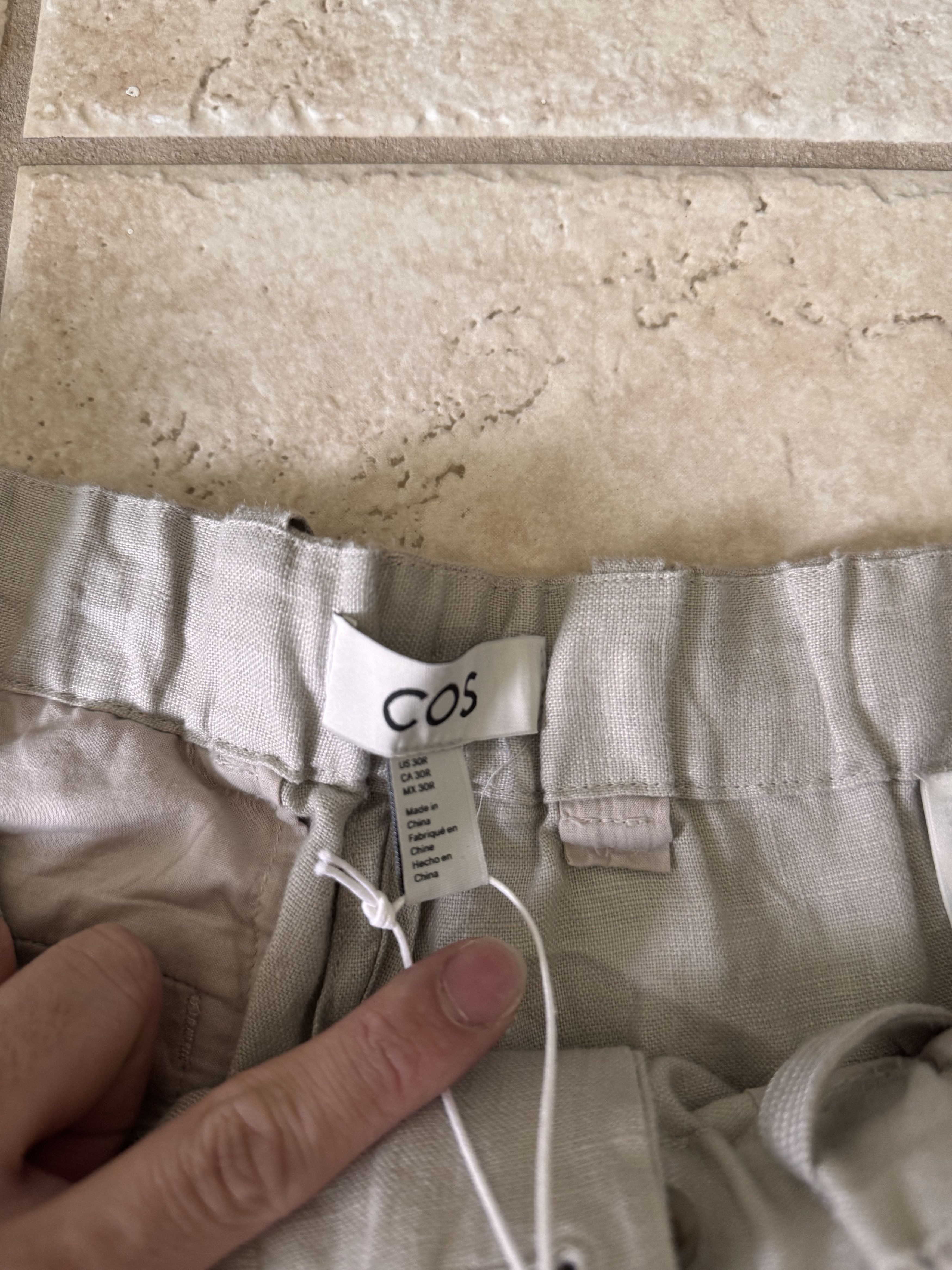 Cos COS STRAIGHT-LEG ELASTICATED LINEN PANTS Size US 30 / EU 46 - 4 Thumbnail