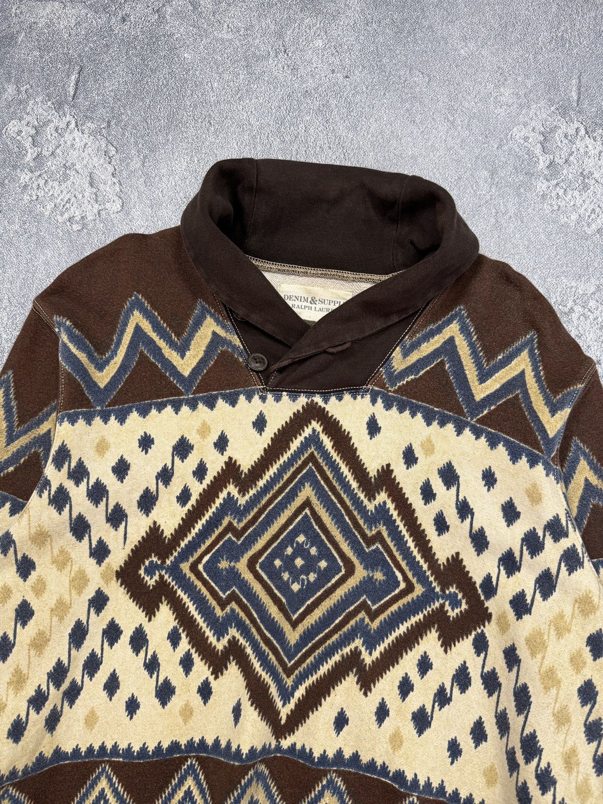 Polo Ralph Lauren Polo Ralph Lauren Western Navajo Pattern Hoodie Sweatshirt Size US L / EU 52-54 / 3 - 6 Thumbnail