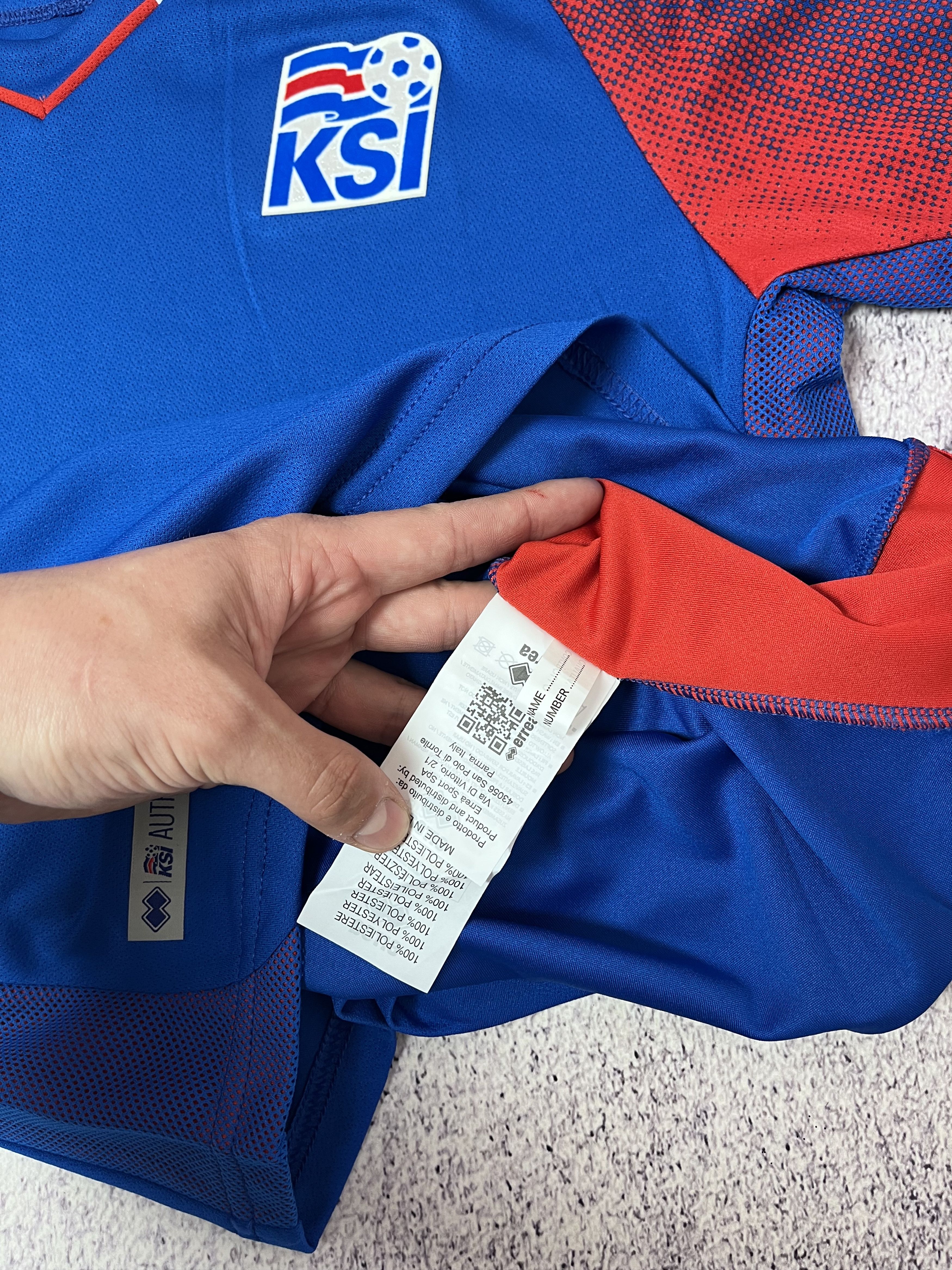 Errea Men soccer jersey Iseland KSI size Xs errea sport Size US XS / EU 42 / 0 - 5 Thumbnail
