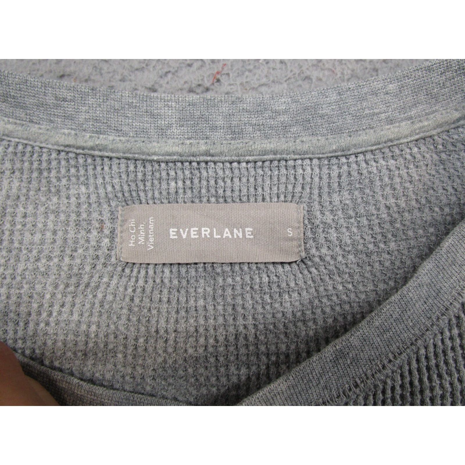 Everlane Everlane Women's Gray Thermal Henley Long Sleeve Oversized Fit Shirt Size S Read Size S / US 4 / IT 40 - 2 Thumbnail