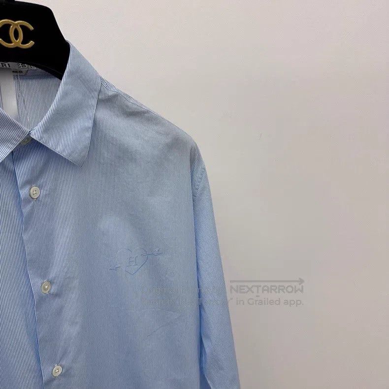 Hermes Hermes size 38 Blue Striped Shirt Size US M / EU 48-50 / 2 - 3 Thumbnail