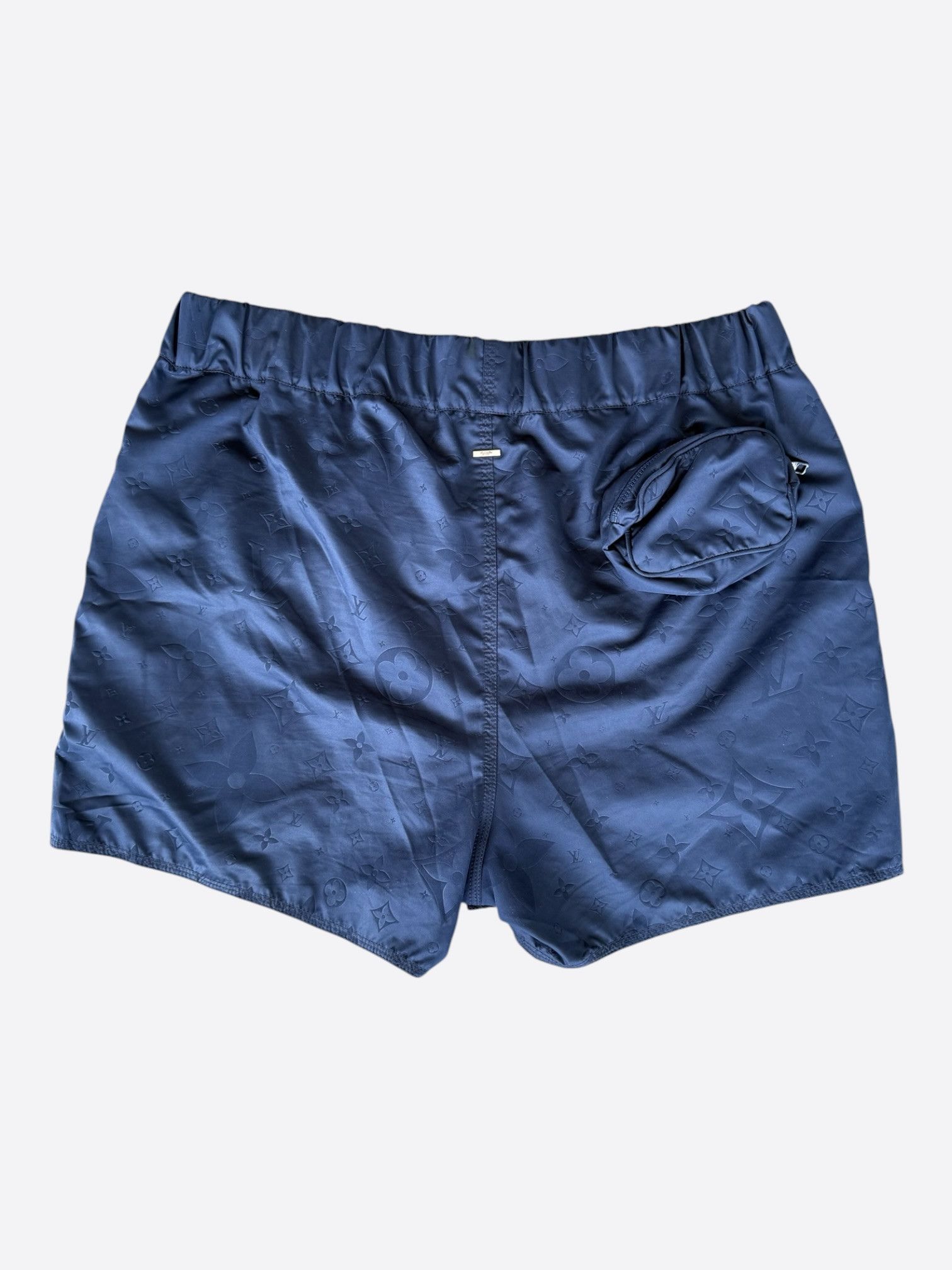Louis Vuitton Louis Vuitton Navy Monogram Swim Shorts Size US 34 / EU 50 - 2 Thumbnail