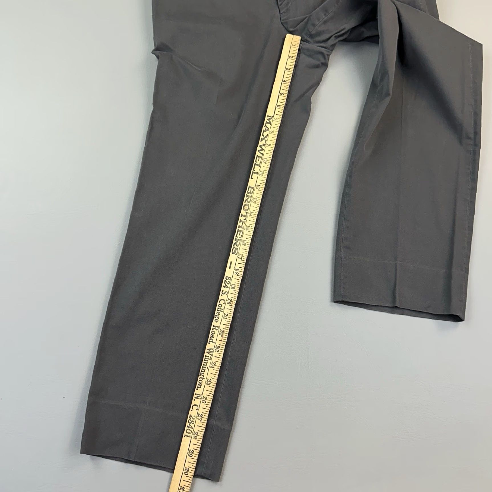 Vintage Hiltl Perfetto Pants Mens 36x30 Gray Cotton Stretch Dress Chino Trousers Size US 36 / EU 52 - 2 Thumbnail
