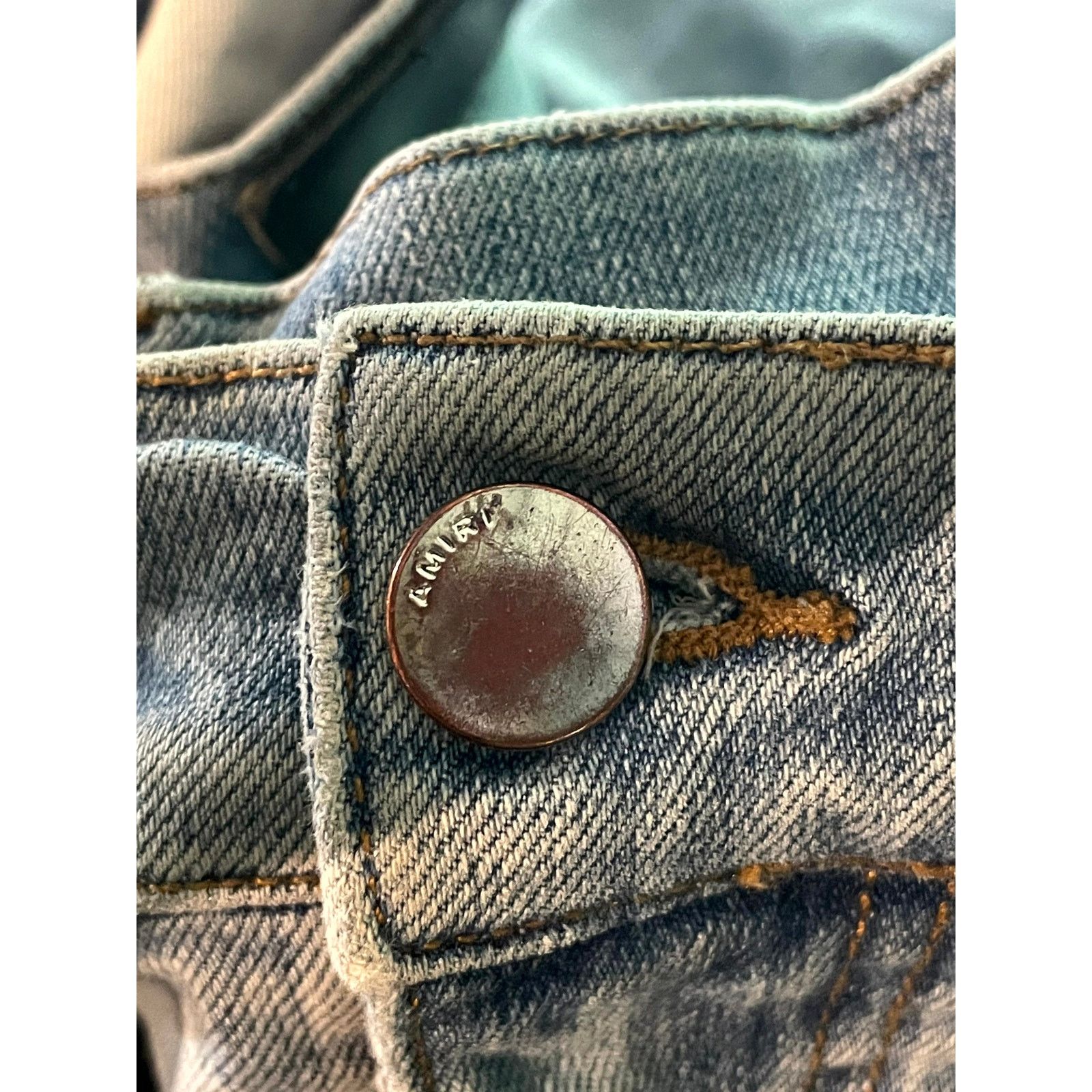 Amiri Amiri Thrasher Ripped (Repaired Crotch) Light Wash Jeans Size US 36 / EU 52 - 3 Thumbnail