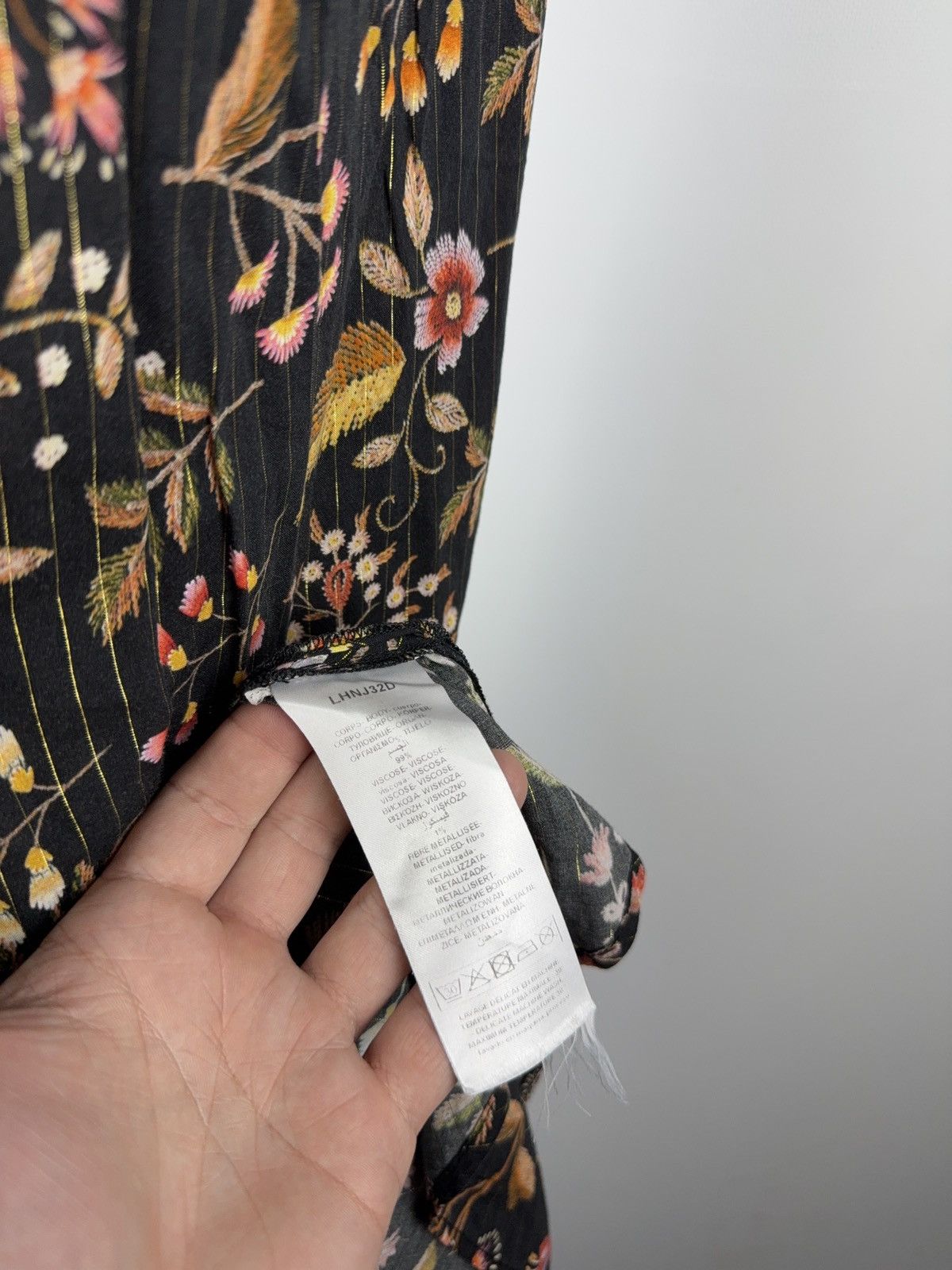 Japanese Brand Vntg 00s Designer NAF NAF Floral Maxi Skirt French Boho 36 Size 26" / US 2 / IT 38 - 7 Thumbnail