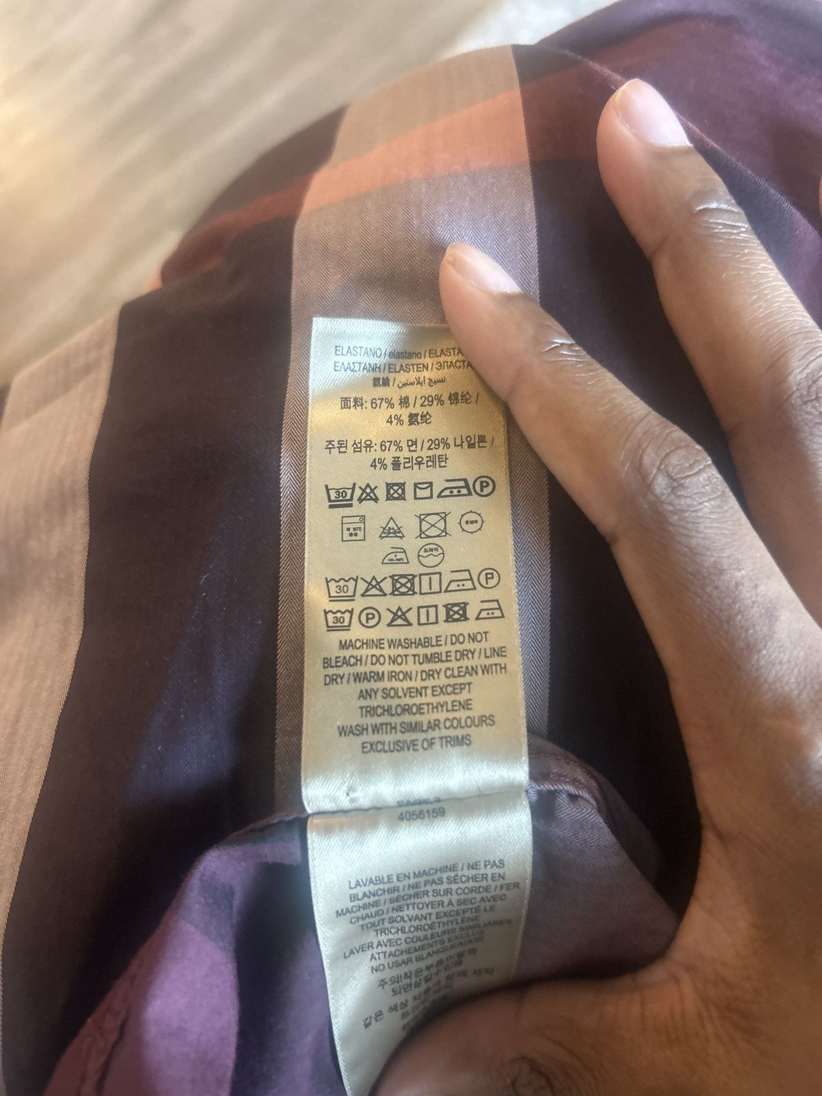 Burberry Burberry Burgundy Check Button-Up Shirt – XL (TTG) Size US XXL / EU 58 / 5 - 5 Thumbnail