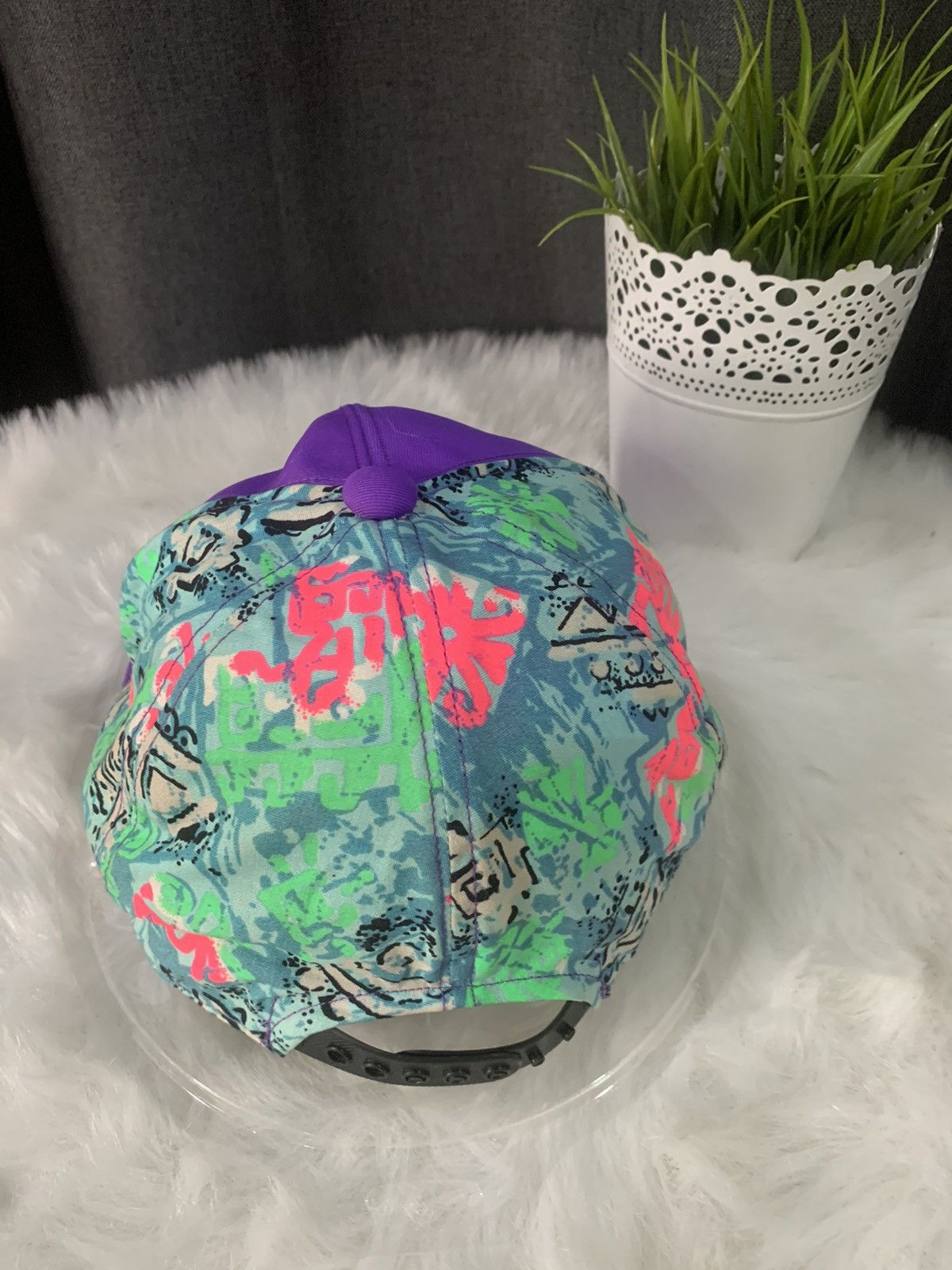 Japanese Brand VINTAGE!! Caps 90's Colour Block Size ONE SIZE - 3 Thumbnail