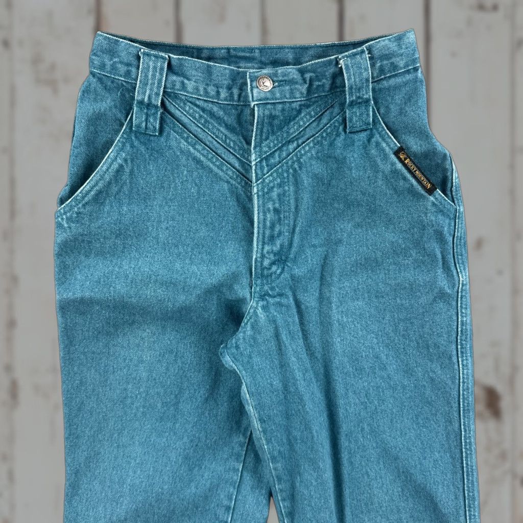 Vintage VINTAGE Rocky Mountain Clothing Women’s Jeans 28/7 Green Denim USA 90s Mom High Rise Womens Size 28" / US 6 / IT 42 - 1 Thumbnail
