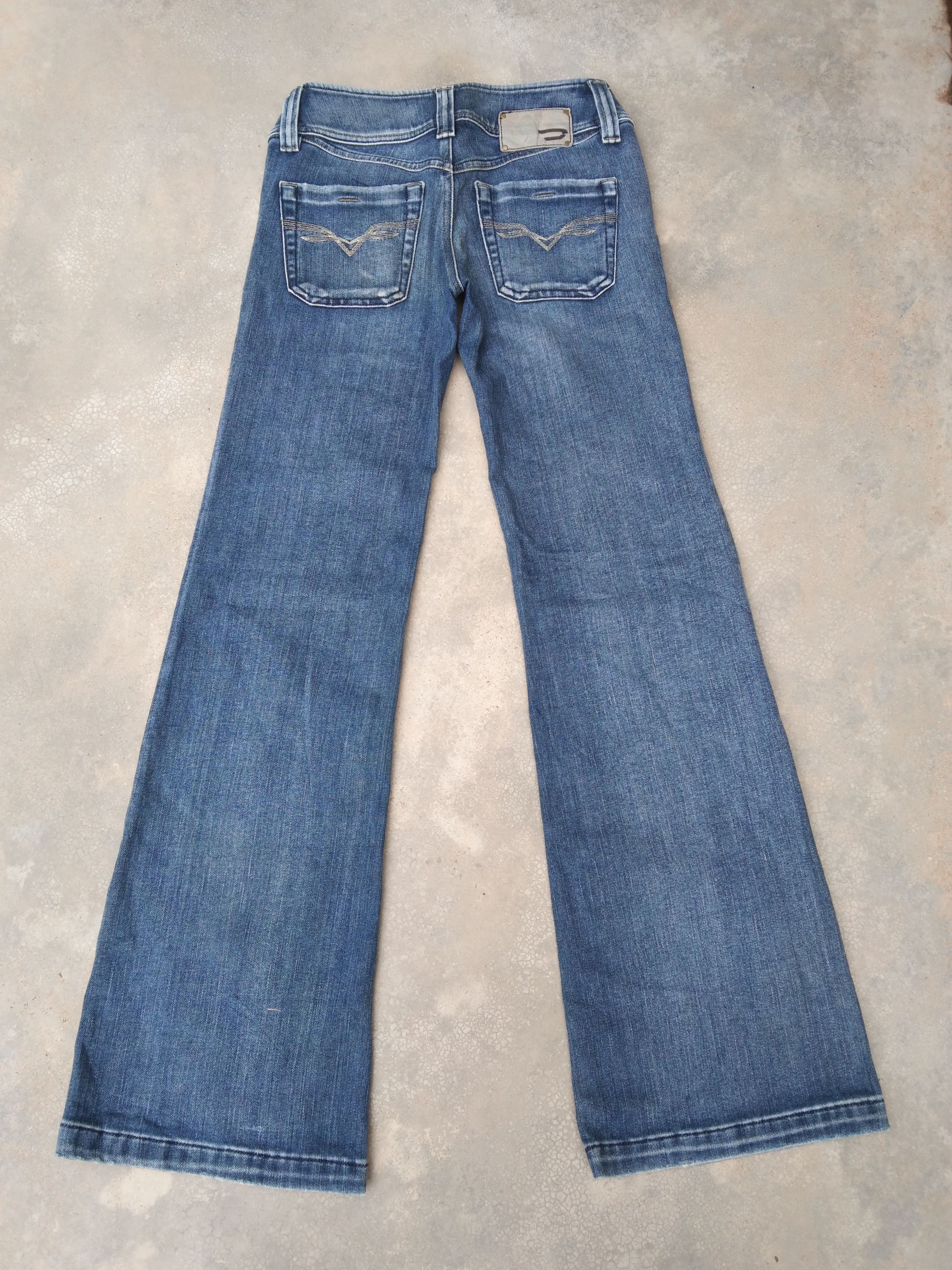 image of Vintage Diesel Flared Wide Leg Jeans 26X32 in Blue, Men's