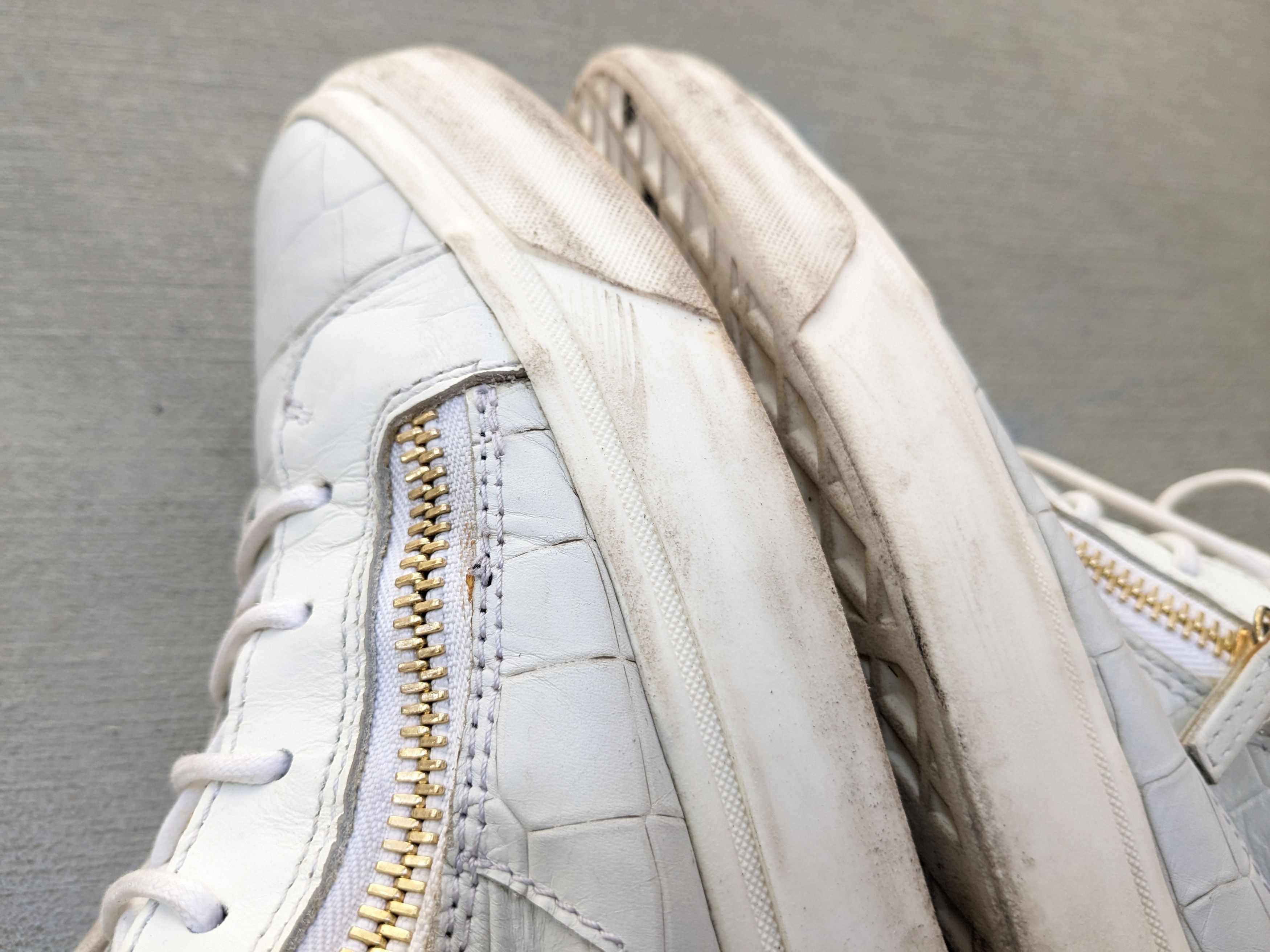Designer Giuseppe Zanotti High Tops White 9 42 Croc Embossed Leather Size US 9 / EU 42 - 10 Thumbnail