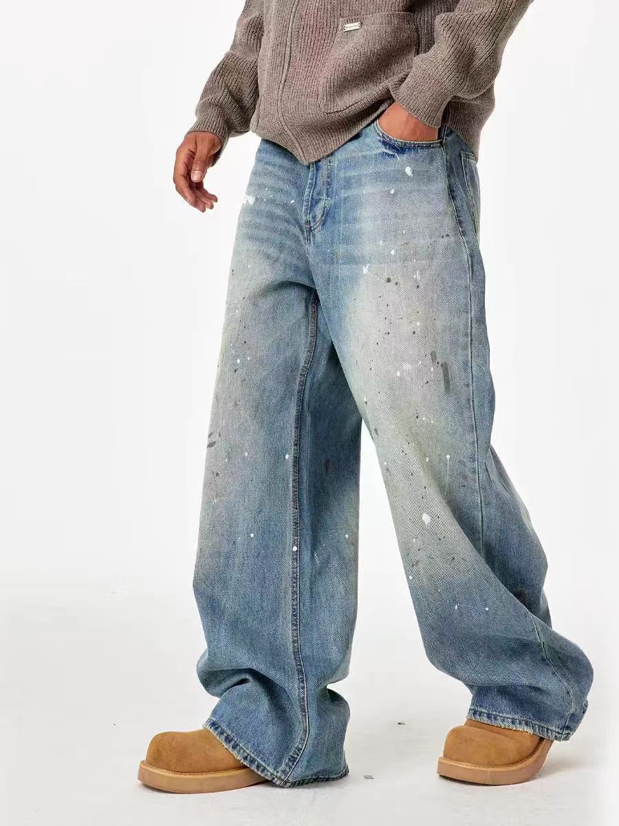 Graffiti Design Street Hip Hop Loose Casual Jeans Size 30