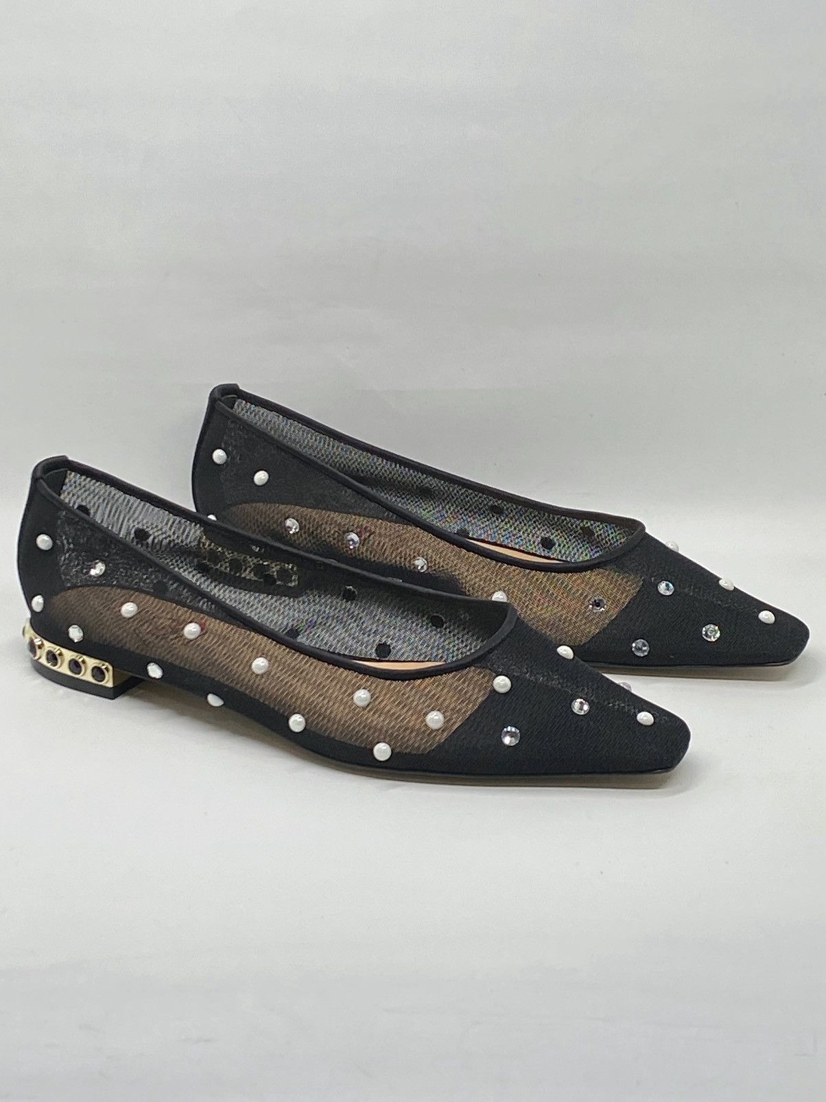 Other Nalebe Aurum Crystal-Embellished Mesh Ballet Flats size 39.5 Size US 9.5 / IT 39.5 - 2 Thumbnail