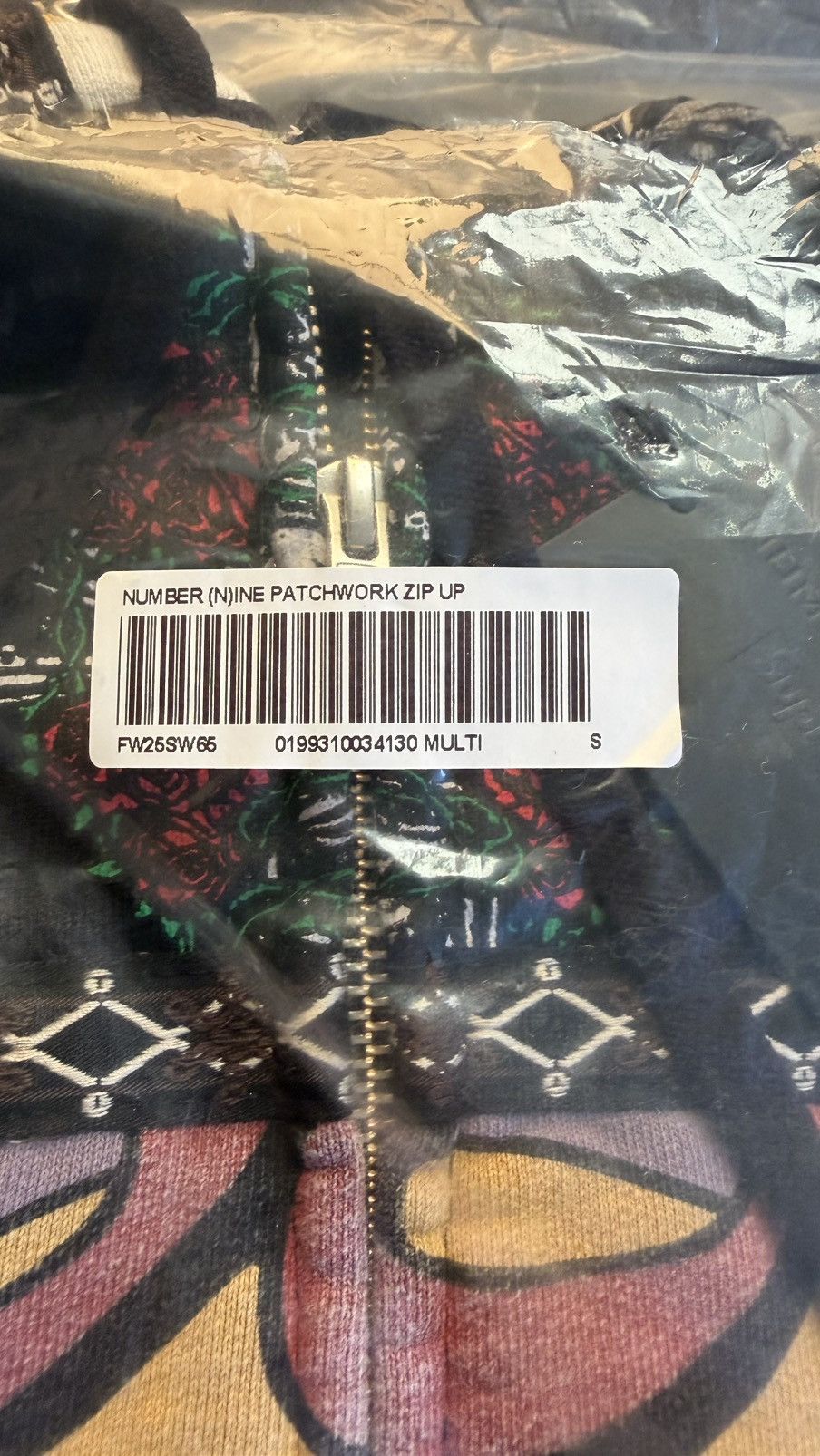 Number (N)ine × Supreme SUPREME NUMBER (N)INE PATCHWORK ZIP UP HOODED SWEATSHIRT (S) Size US S / EU 44-46 / 1 - 4 Thumbnail