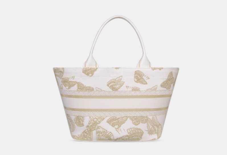 Dior o1w1db11224 Size: OS / Hat Basket Bag in White & Gold Size ONE SIZE - 5 Thumbnail