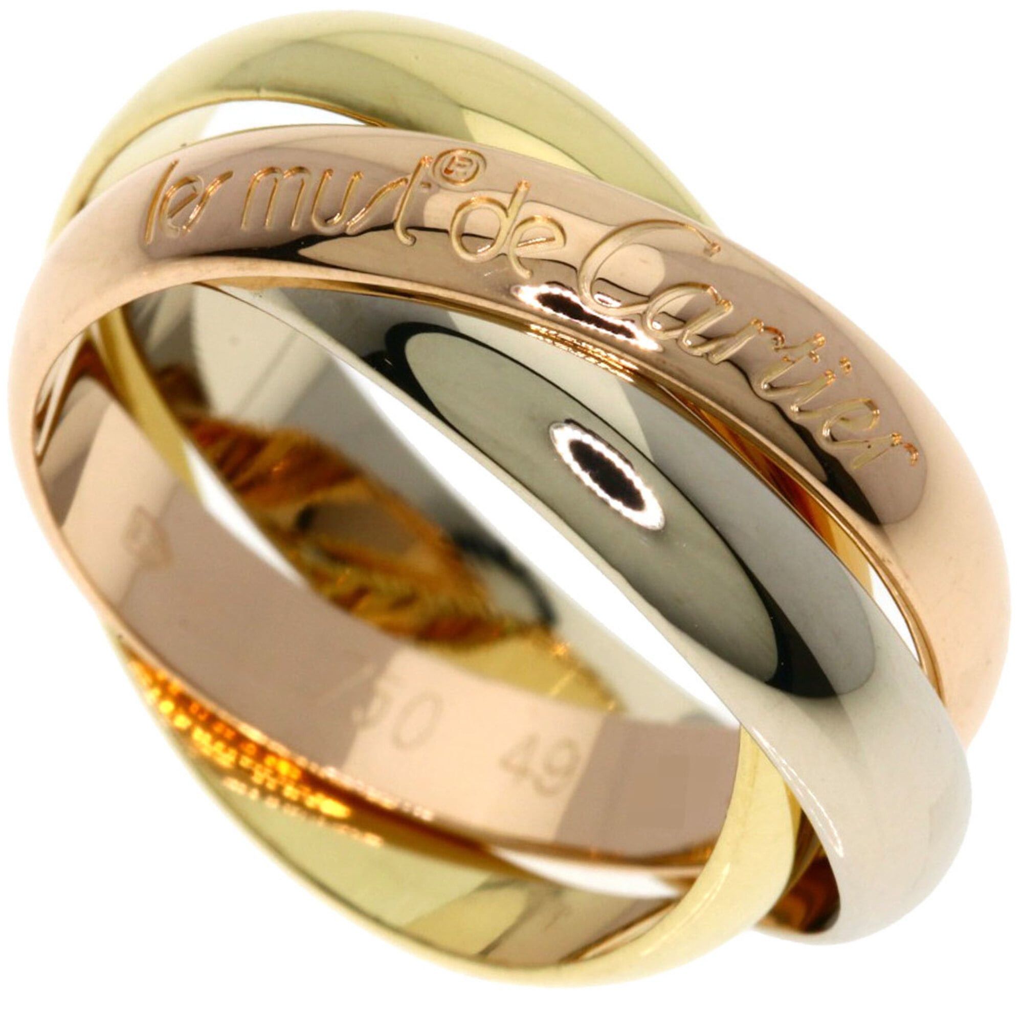 Cartier Cartier Trinity #49 Ring - 18K Yellow Gold/18K Pink White Gold Women's CARTIER Size ONE SIZE - 1 Thumbnail